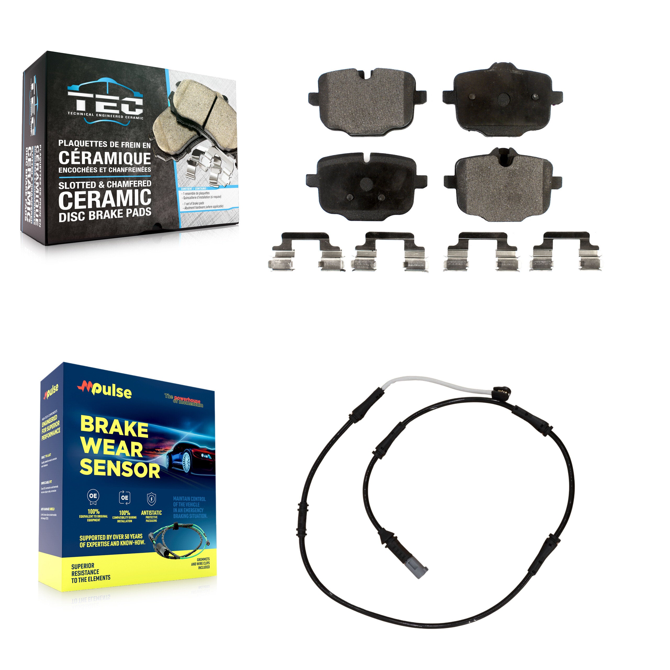 Rear Ceramic Disc Brake Pads And Wear Sensors Kit For BMW M5 M6 Gran Coupe