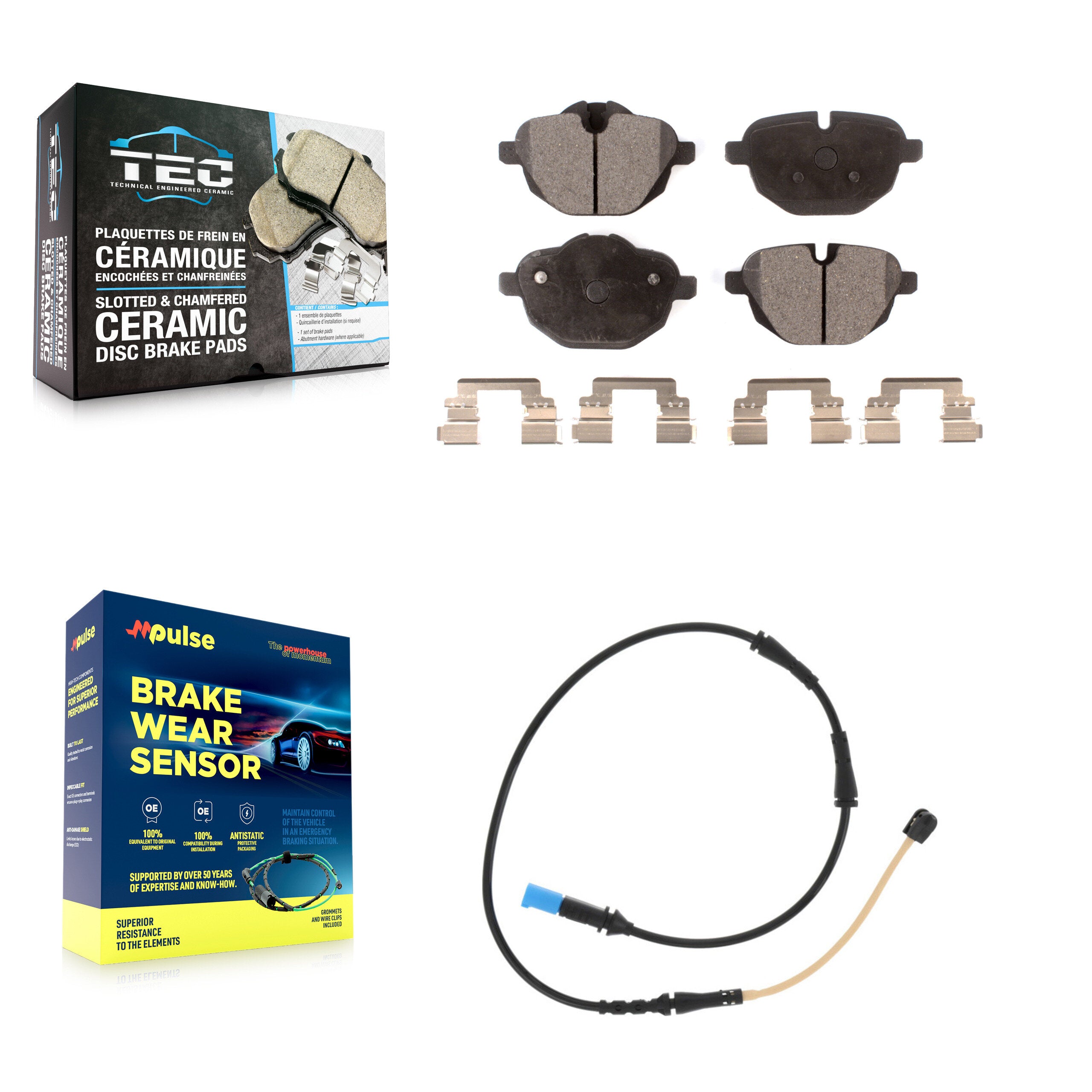 Rear Ceramic Disc Brake Pads And Wear Sensors Kit For BMW X4 KTW-101115