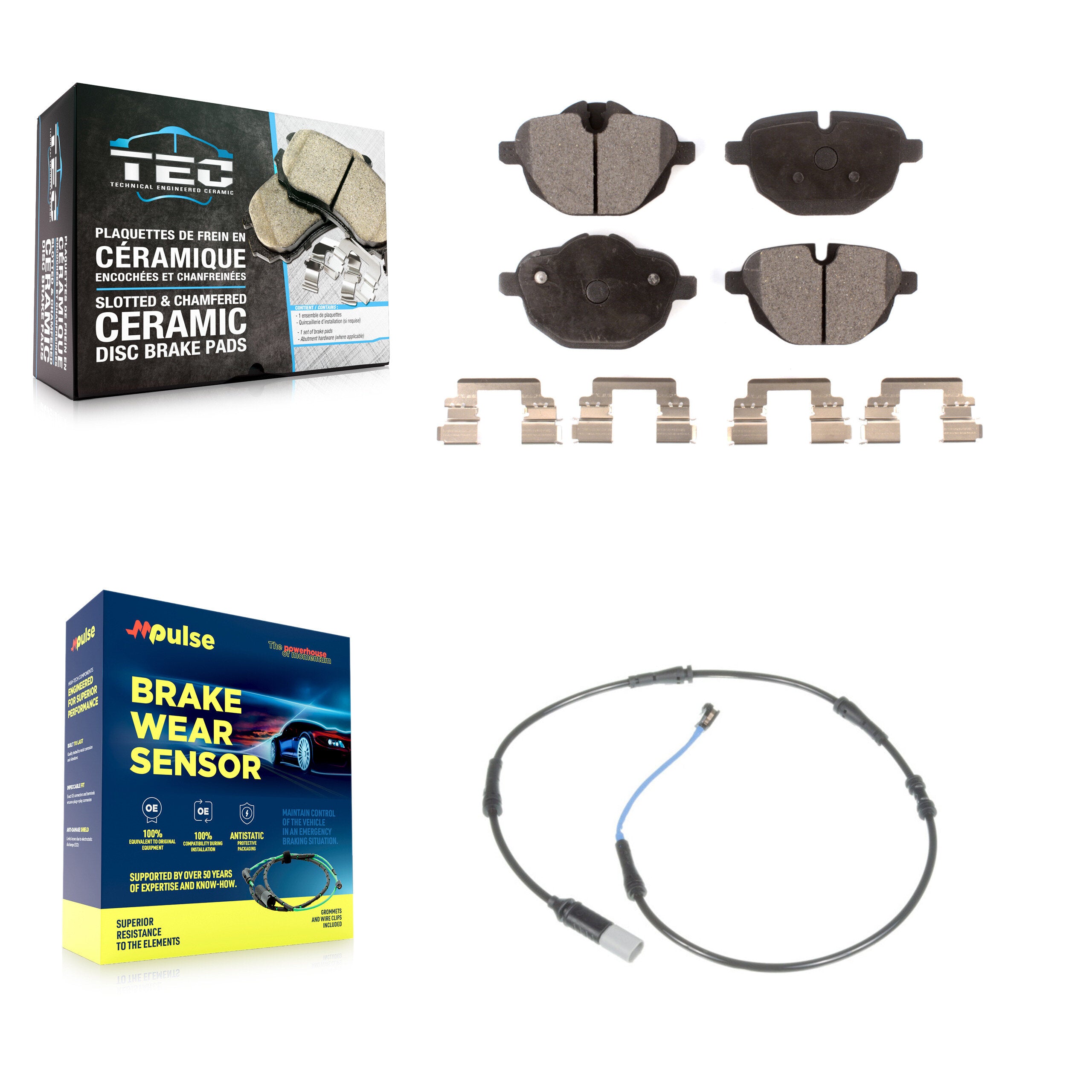 Rear Ceramic Disc Brake Pads And Wear Sensor Kit For BMW 535i xDrive 528i 535d 5