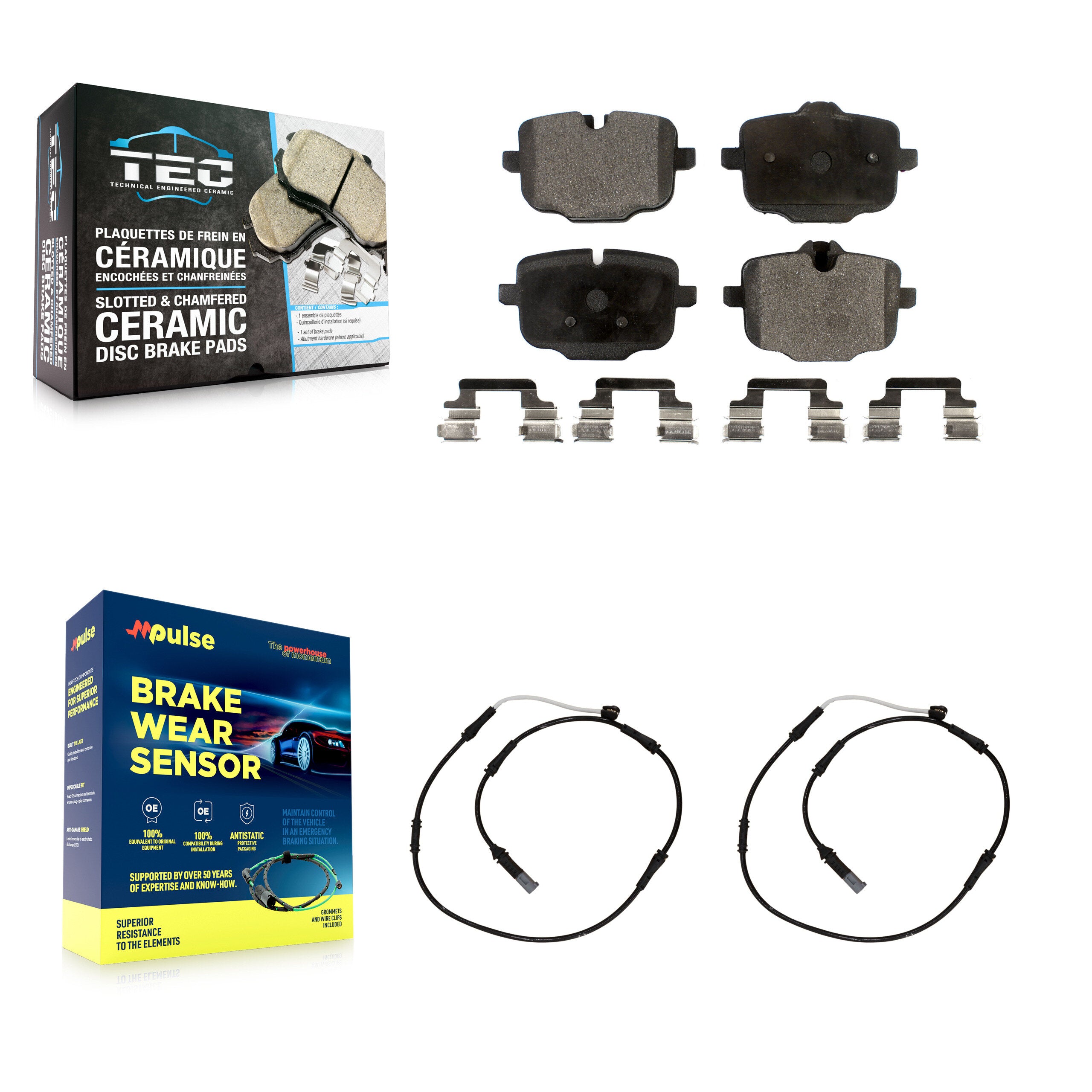 Rear Ceramic Disc Brake Pads And Wear Sensors Kit For BMW M5 M6 Gran Coupe