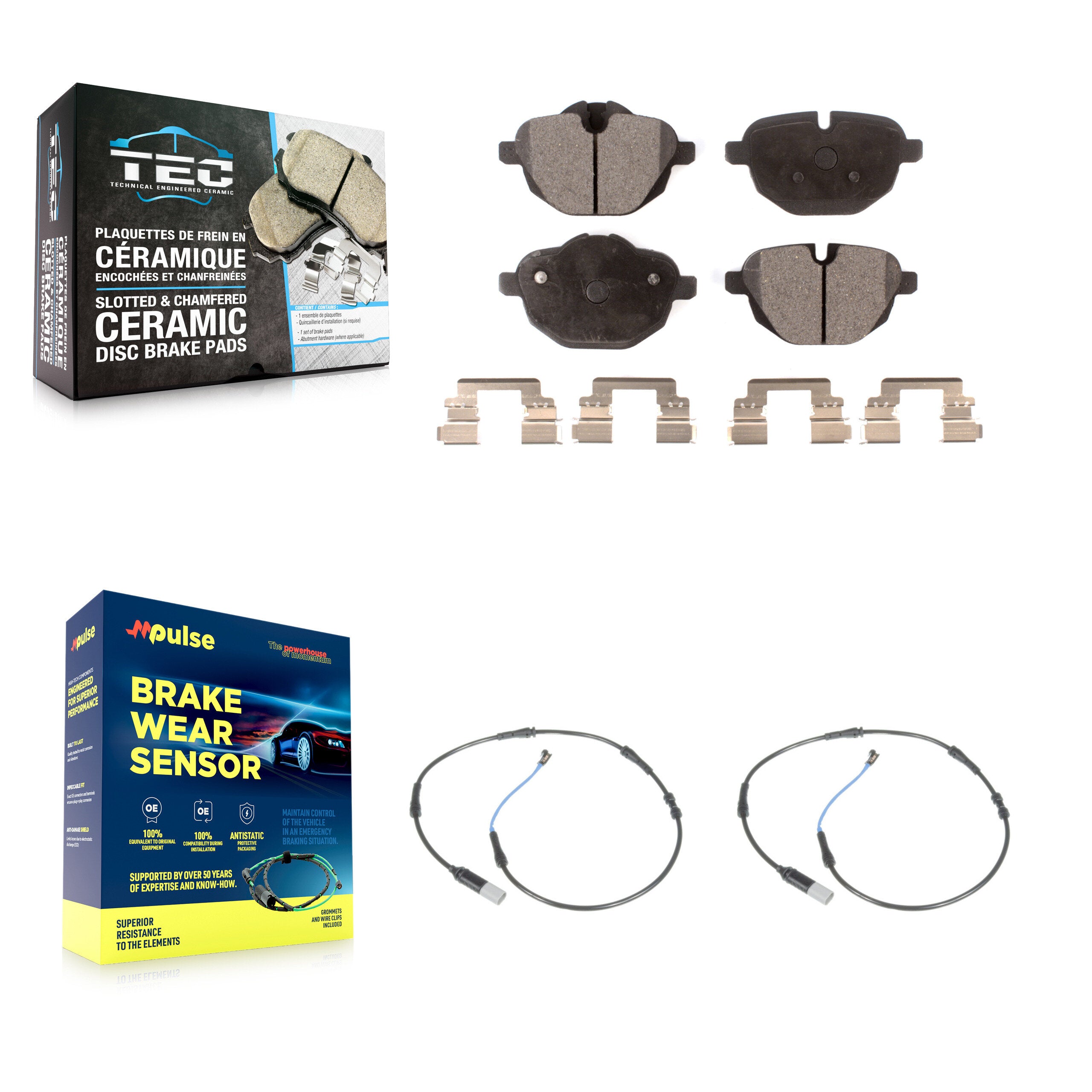 Rear Ceramic Disc Brake Pads And Wear Sensor Kit For BMW 535i xDrive 528i 535d 5