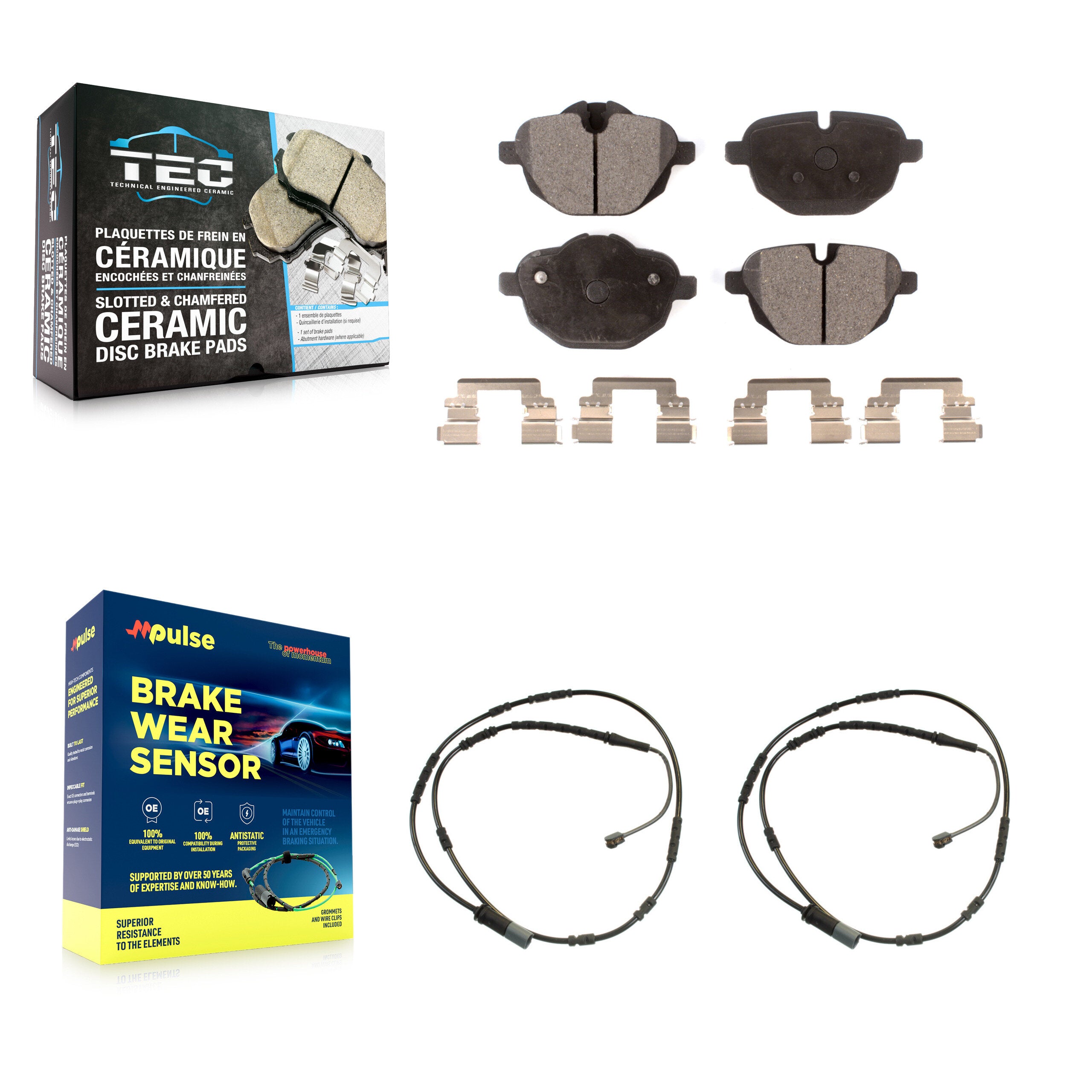 Rear Ceramic Disc Brake Pads And Wear Sensors Kit For BMW i8 KTW-101355