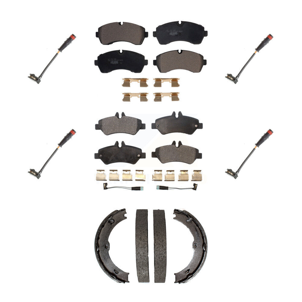 Front Rear Ceramic Brake Pad Extra Wear Sensor Kit (7Pc) For Dodge Sprinter 3500