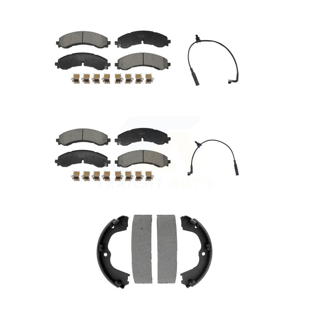 Front Rear Ceramic Brake Pad Wear Sensor Kit (5Pc) For GMC Chevrolet Sierra 2500
