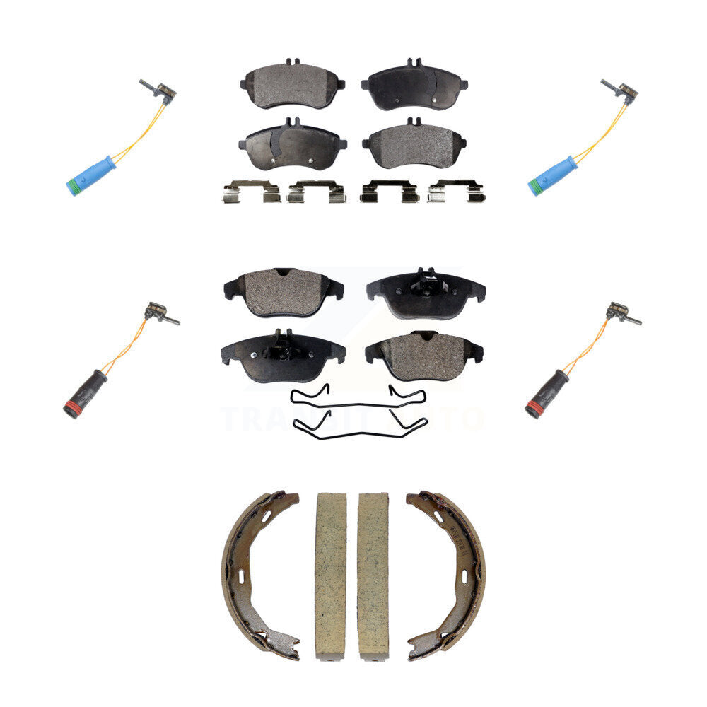 Front Rear Ceramic Brake Pad & Wear Sensor Kit (7Pc) For Mercedes-Benz C250 1.8L