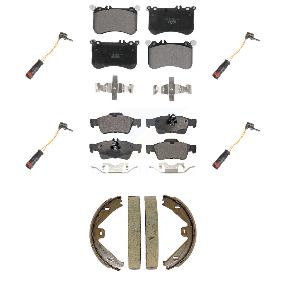 Front Rear Ceramic Brake Pad Wear Sensor Kit (7Pc) For Mercedes-Benz CLS550 E550