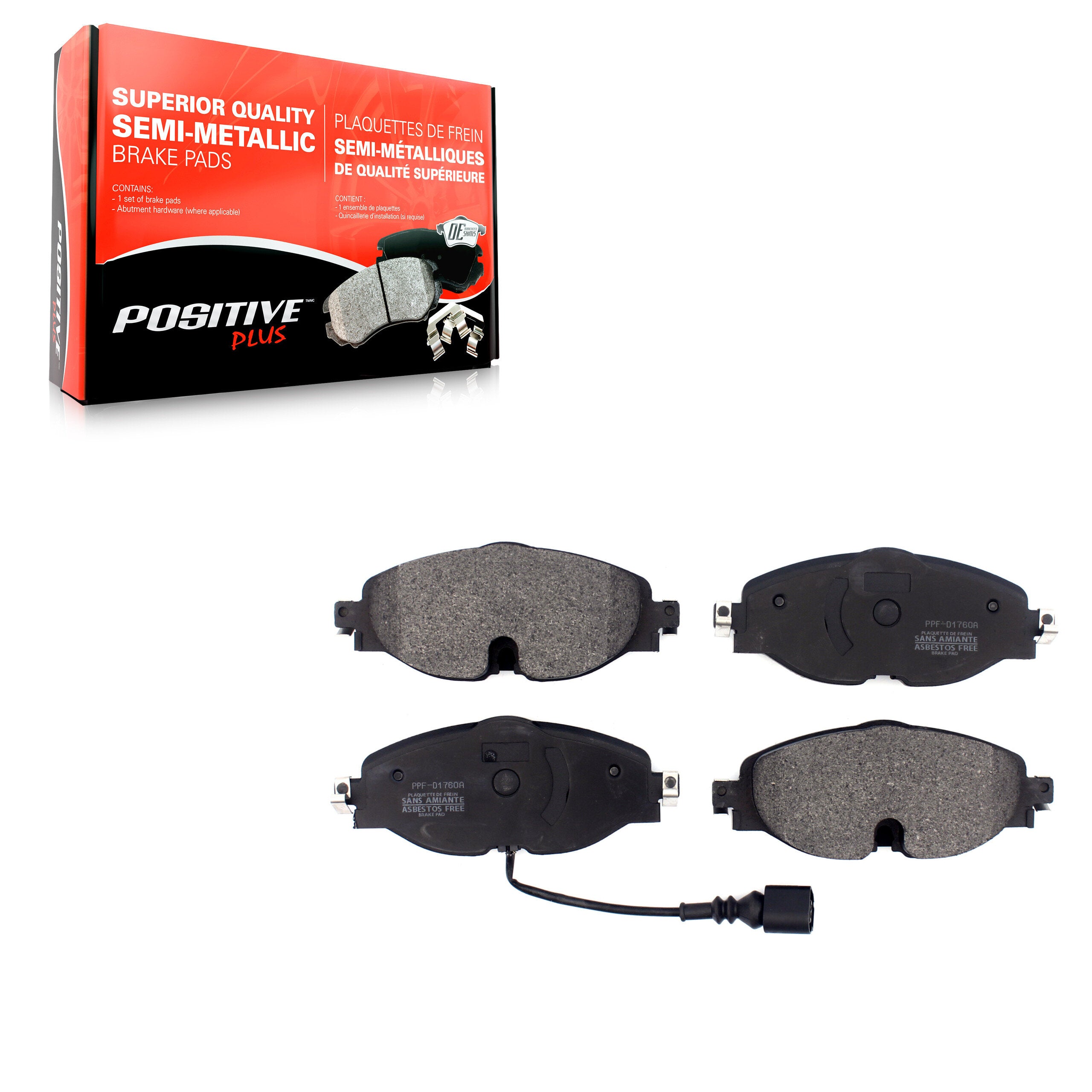 Positive Plus PPF-D1760A Disc Brake Pad for 2015-2025 Volkswagen Jetta product image