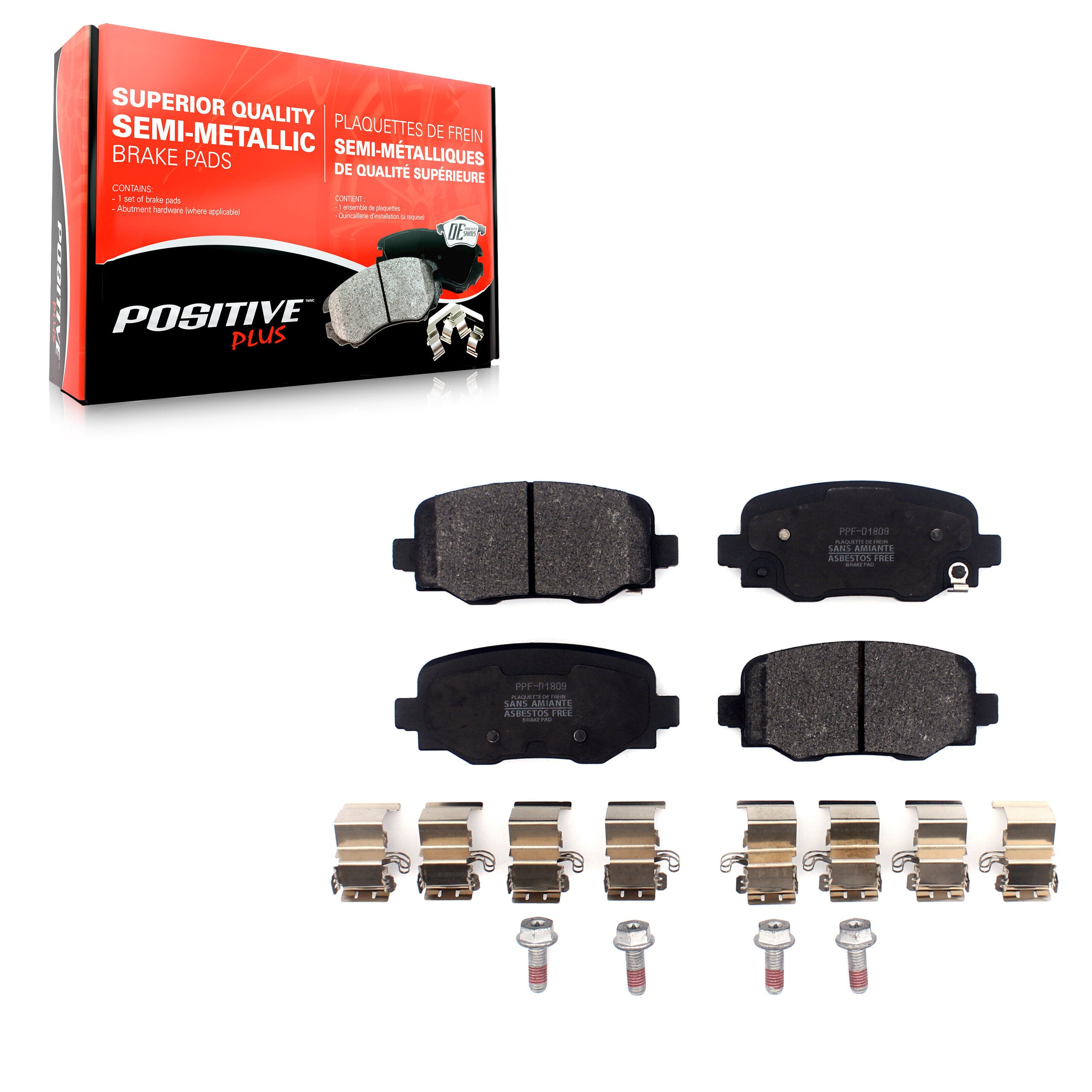 Positive Plus PPF-D1809 Disc Brake Pad for 2015-2024 Dodge Hornet product image