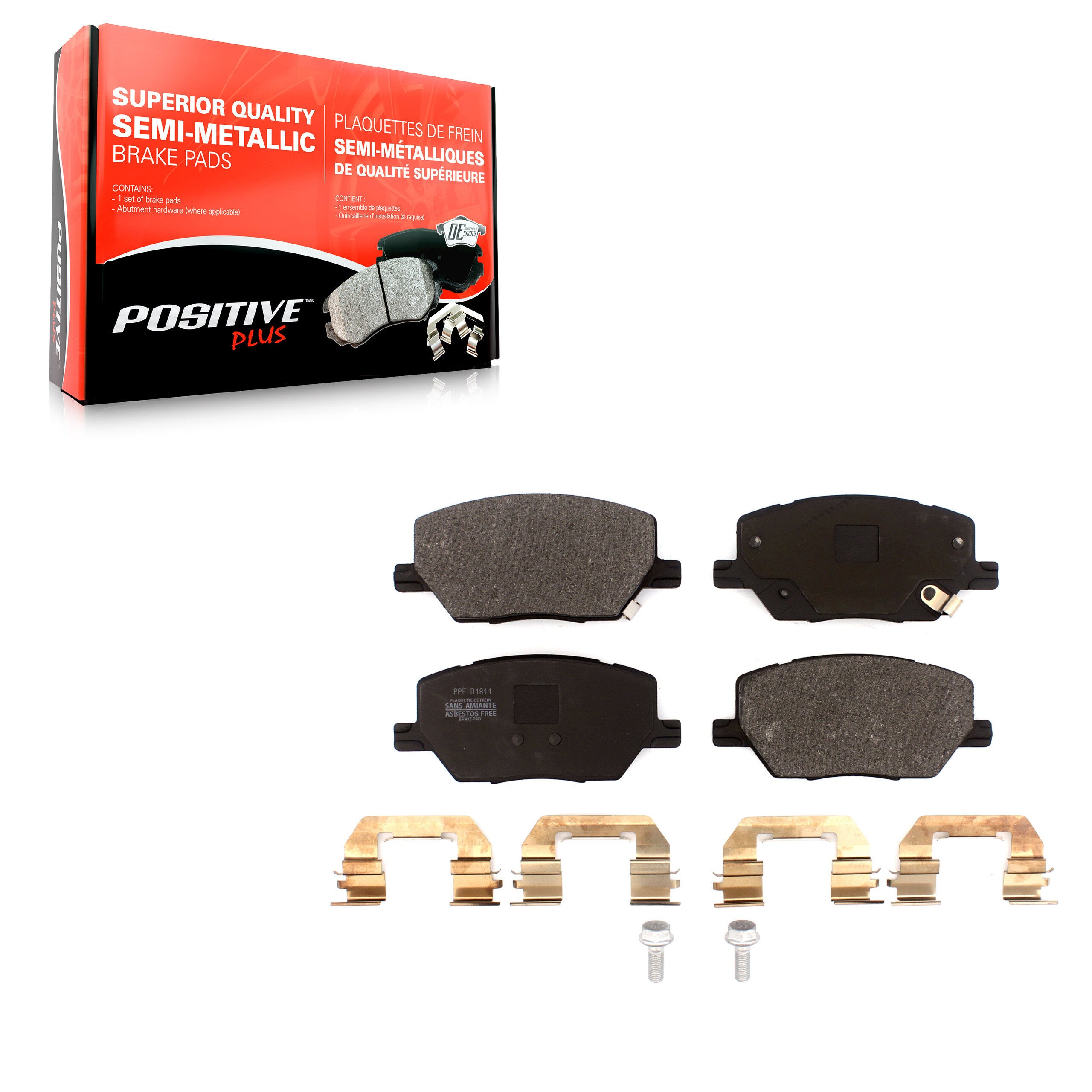 Positive Plus PPF-D1811 Disc Brake Pad for 2015-2024 Dodge Hornet product image