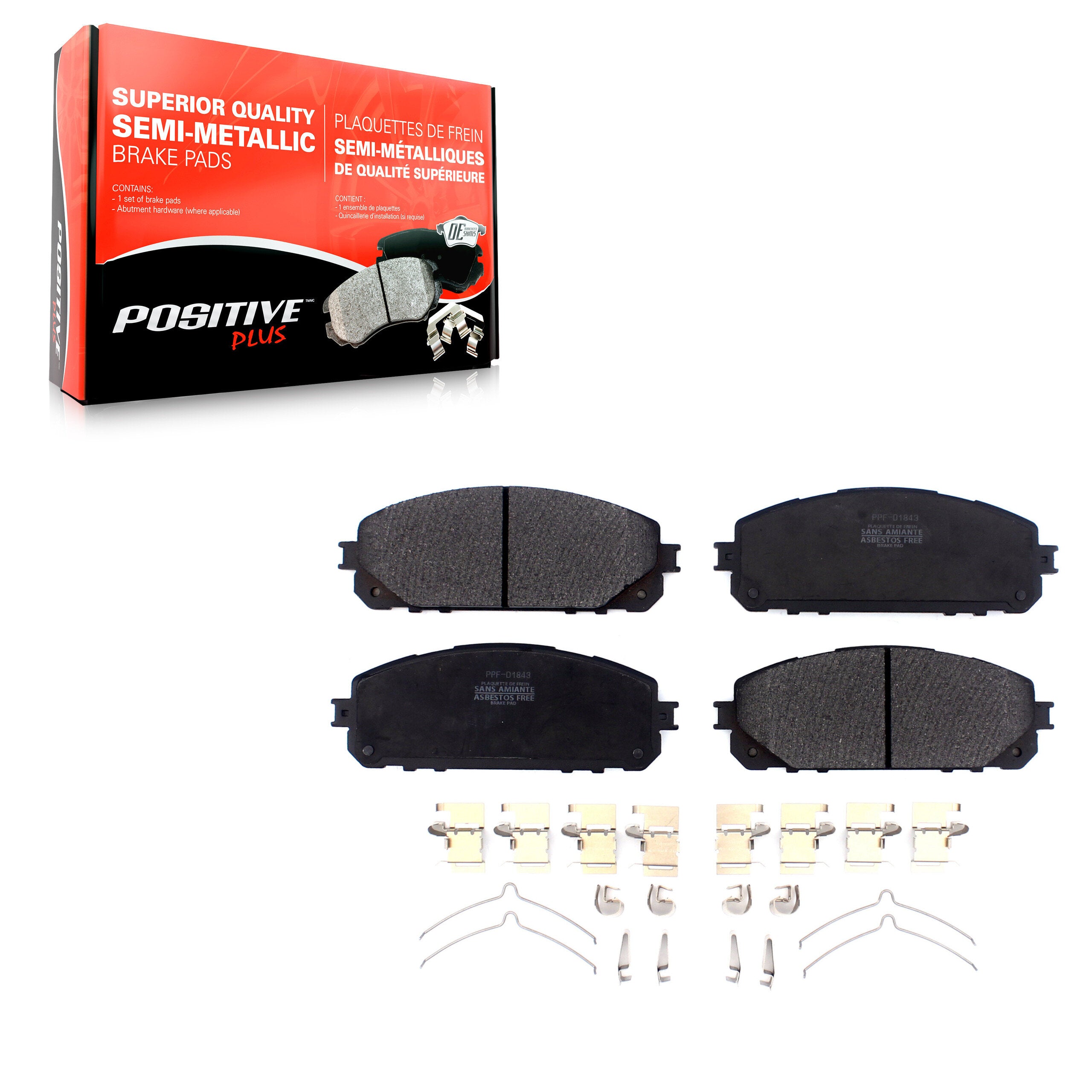 Positive Plus PPF-D1843 Disc Brake Pad for 2014-2023 Jeep Cherokee product image