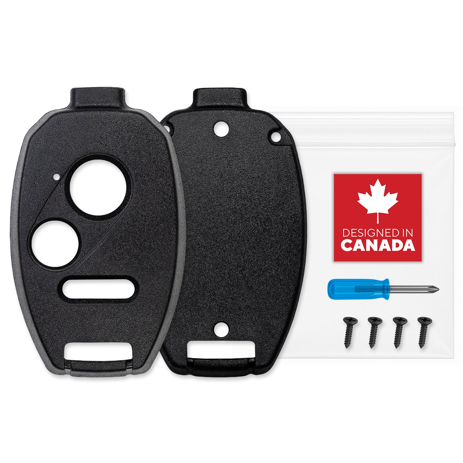 Remote Head Key Shell Case for Civic CR-V Pilot Fit & Ridgeline 2005-2017 ‎KR55WK49308 (Black - 3 Button)