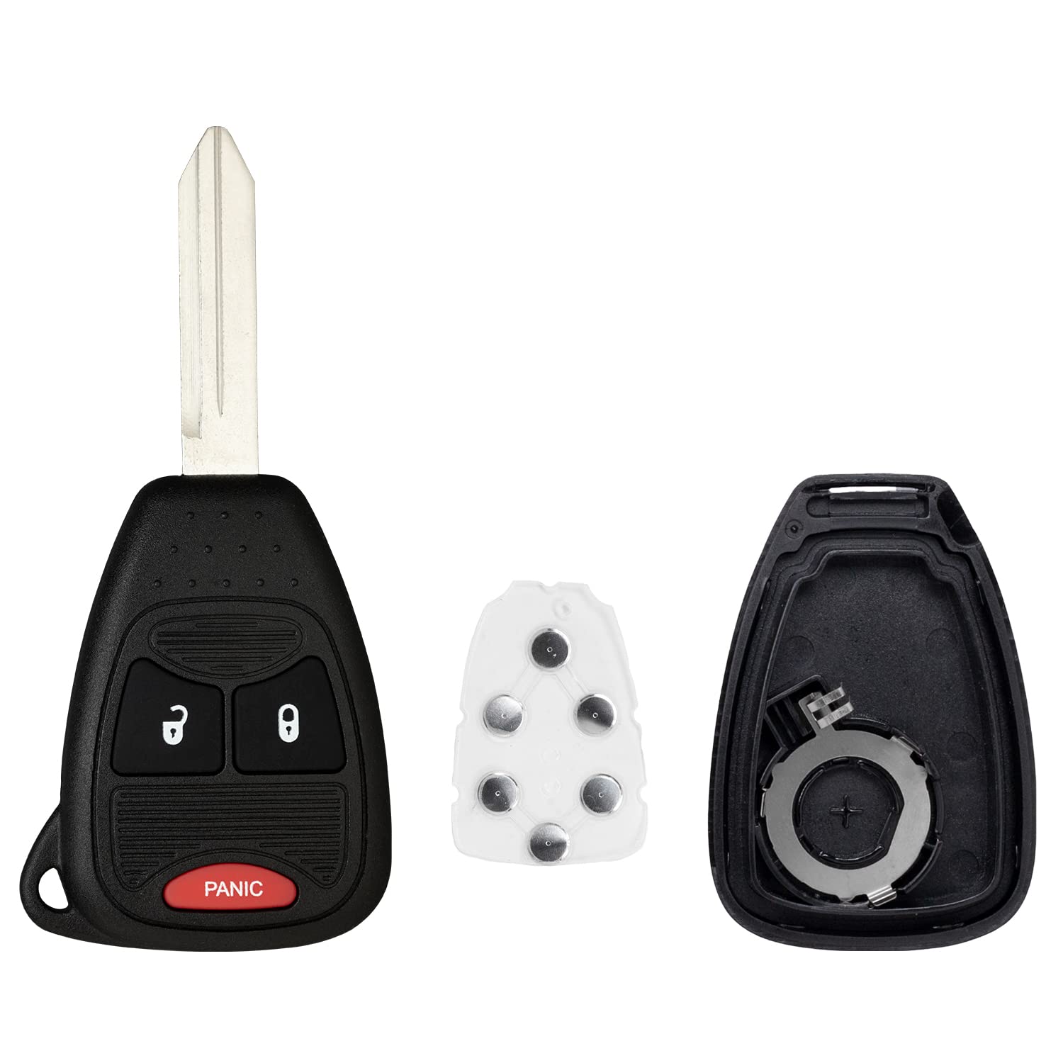 Remote Head Key Shell Case for Dodge Dakota Nitro Caliber Ram Durango 2004-2012 KOBDT04A 05183348AA (3 Button)