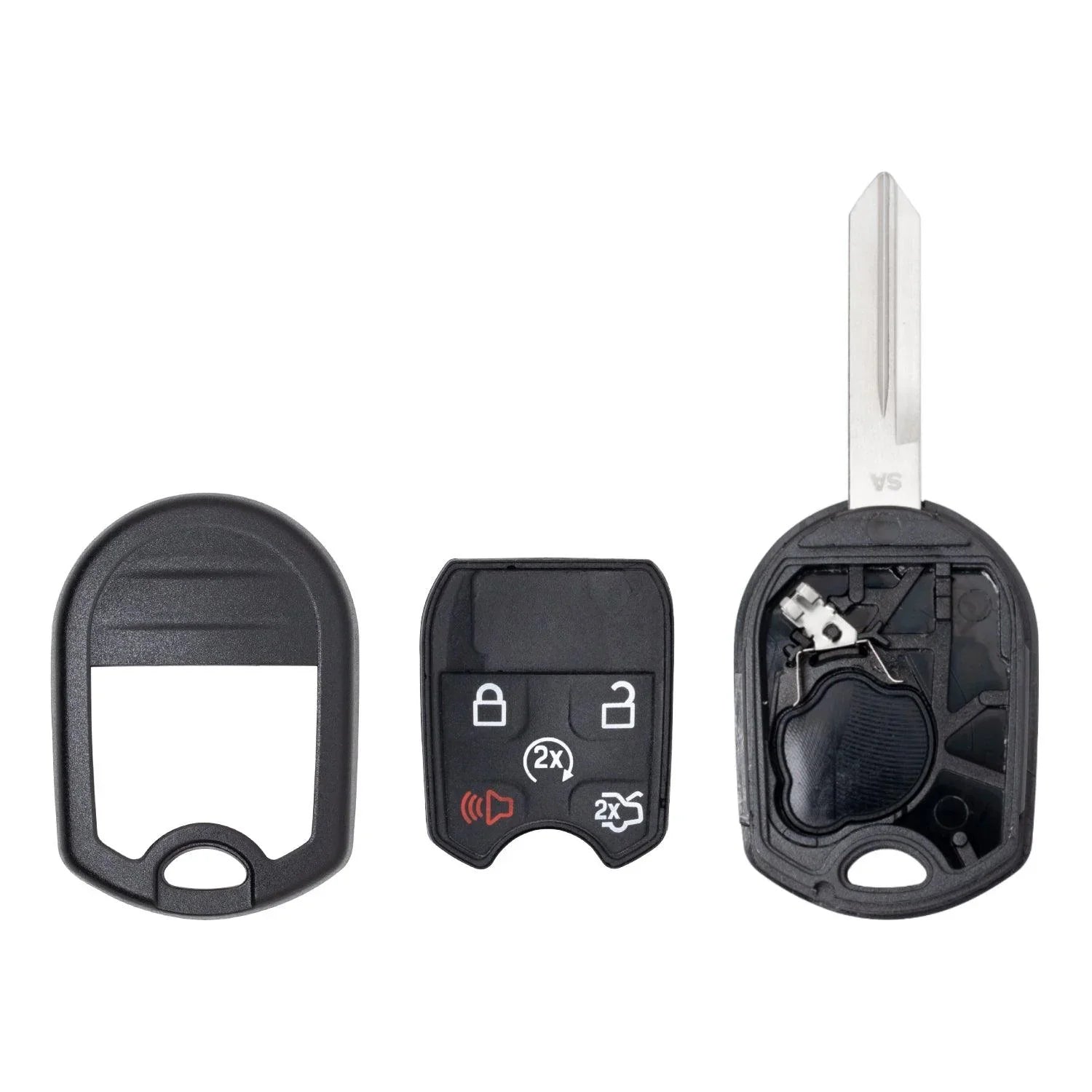 Remote Head Key Shell Case for Ford Edge Expedition Explorer Flex Taurus MKX Navigator ‎2007-2019 CWTWB1U793 164-R8000 (5 Button)