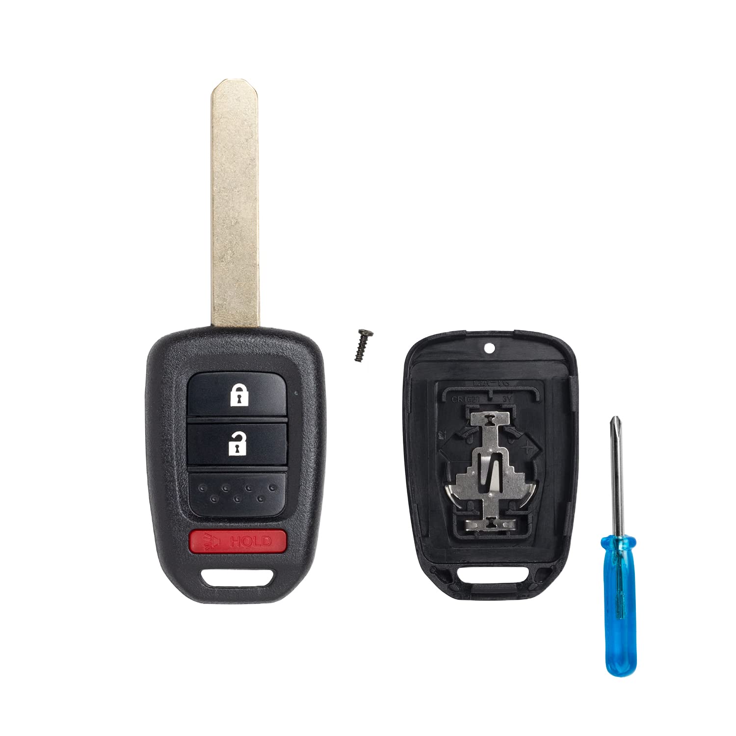 Remote Head Key Shell Case for Honda CR-V Crosstour Fit 2015-2020 MLBHLIK6-1T 35118TY4A00 (4 Button)