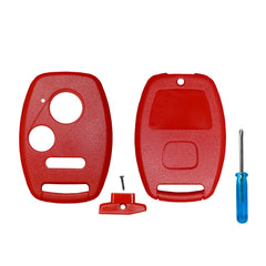 Remote Head Key Shell Case for Honda Civic Fit CR-V Insight Odyssey Pilot Fit Ridgeline OUCG8D-380H-A 35118-TE0-A10 (Red - 3 Button)
