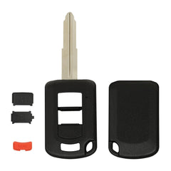 Remote Head Key Shell Case for Mitsubishi Mirage 2017-2020 OUCJ166N 6370B904 (3 Button)