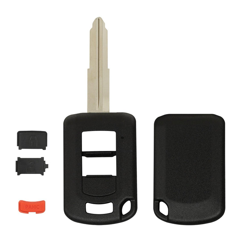 Remote Head Key Shell Case for Mitsubishi Mirage 2017-2020 OUCJ166N 6370B904 (3 Button)
