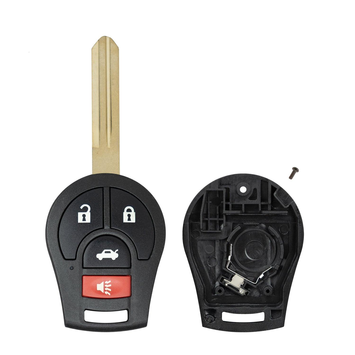 Remote Head Key Shell Case for Nissan Sentra Versa Note Rogue Pathfinder Murano Altima Quest 2003-2015 CWTWB1U751 H0561-3AAOB (4-Button)