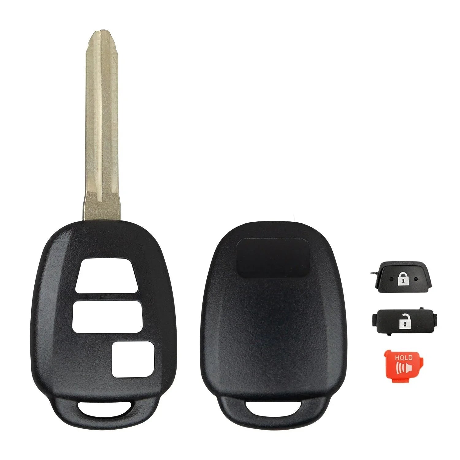 Remote Head Key Shell Case for Toyota Rav4 Highlander Tacoma Tundra 4Runner Sequoia 2013-2021 HYQ12BDM (3 Button)