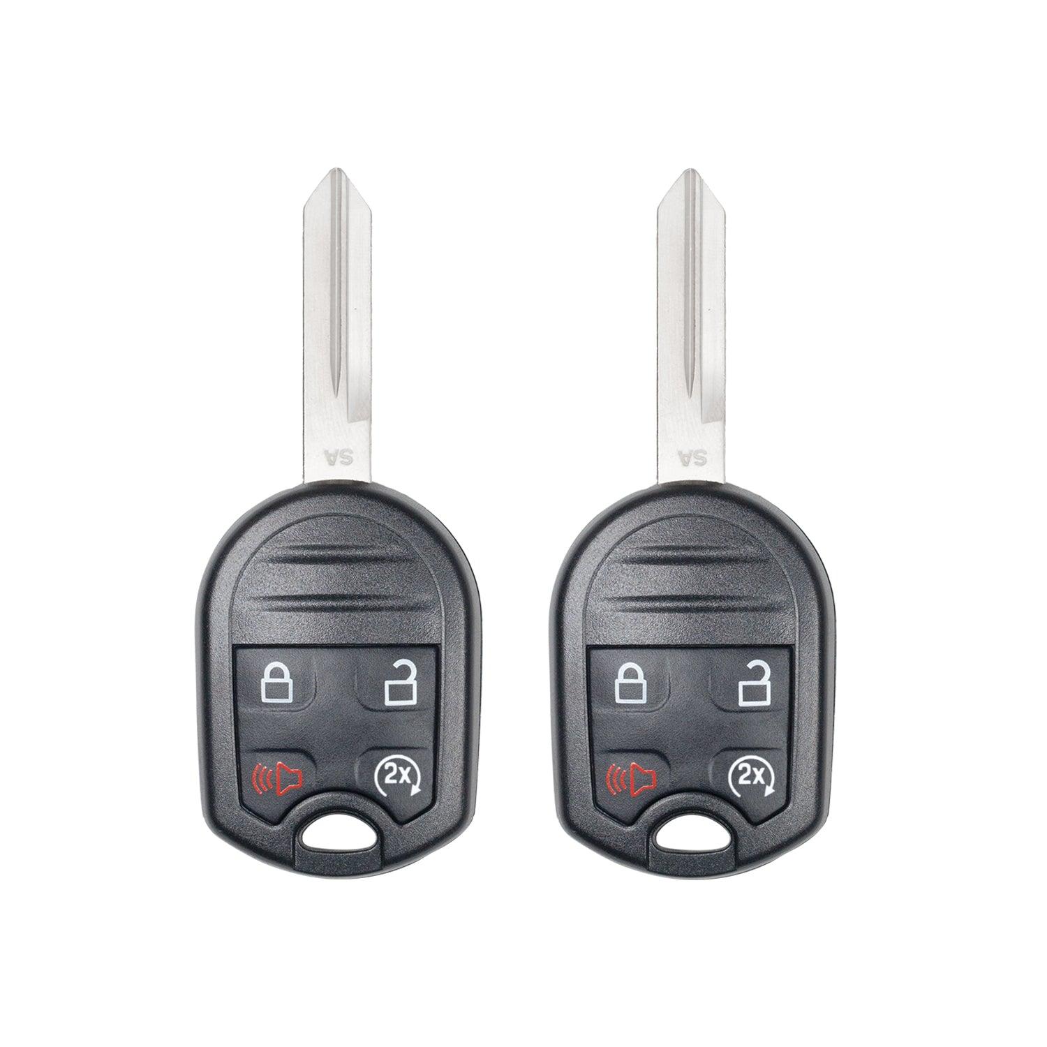 Remote Head Key for Ford Edge Expedition Explorer F-150 F-250 Mark LT MKS MKZ 2007-2021 CWTWB1U793 164-R8067 (4 Button - Double)