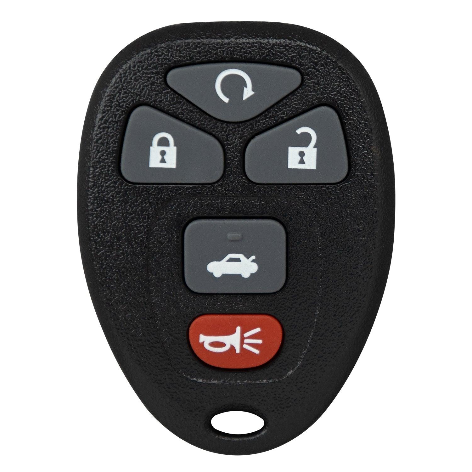 Remote Key Fob for Chevrolet Lucerne DTS Impala Escalade Equinox Suburban Tahoe Traverse Acadia Yukon Outlook 2006-2014 OUC60270 10337867 (5 Button)