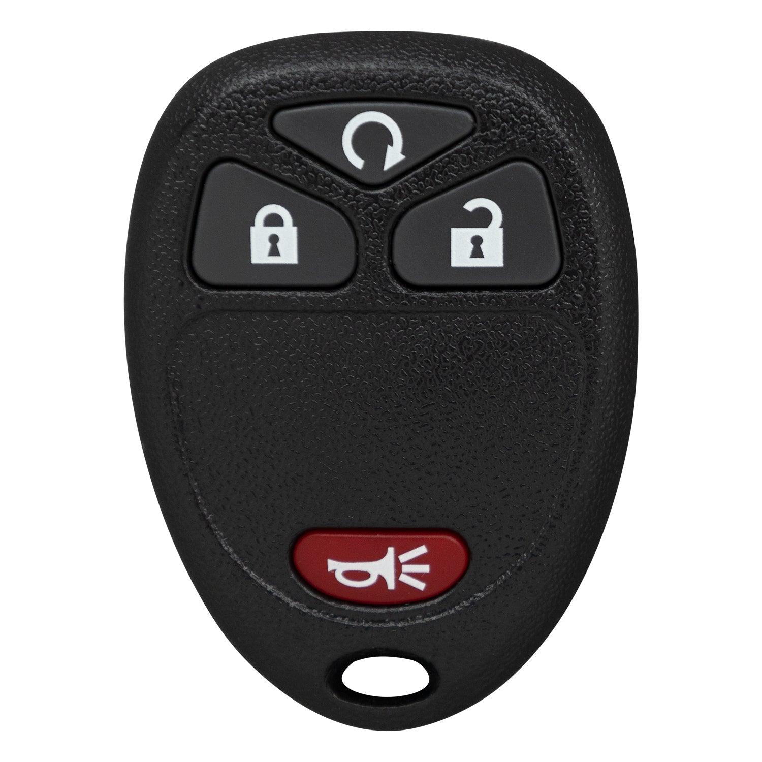 Remote Key Fob for Chevrolet Lucerne DTS Impala Escalade Equinox Suburban Tahoe Traverse Acadia Yukon Outlook OUC60270 15913421 (4 Button - RS)