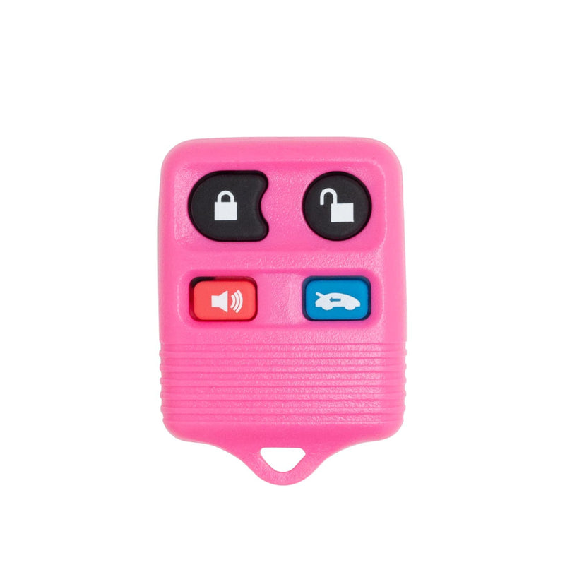 Remote Key Fob for Escape Excursion Explorer F-150 F-250 Ranger Windstar Navigator Mariner Monterey Mountaineer Tribute Expedition CWTWB1U331 8S4Z-15K601-AA (4 Button - Pink)