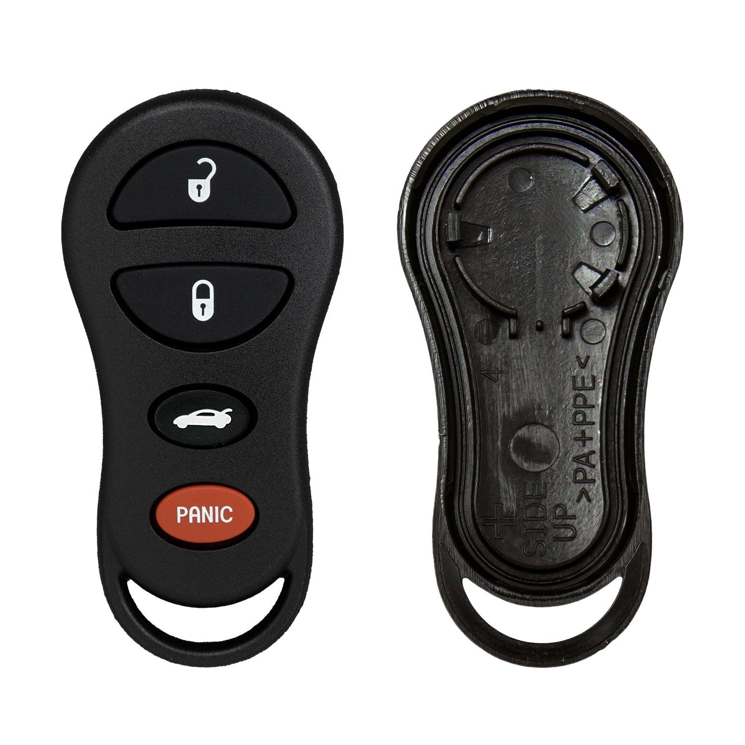 Remote Key Shell Case for Chrysler Ram Grand Cherokee Caravan 1999-2006 GQ43VT9T 56045497 (4 Button)