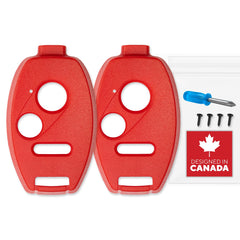 Remote Key Shell Case for Civic Accord CRV Pilot Element 2005-2017 KR55WK49308 N5F-A04TAA (Double Red - 3 Button)