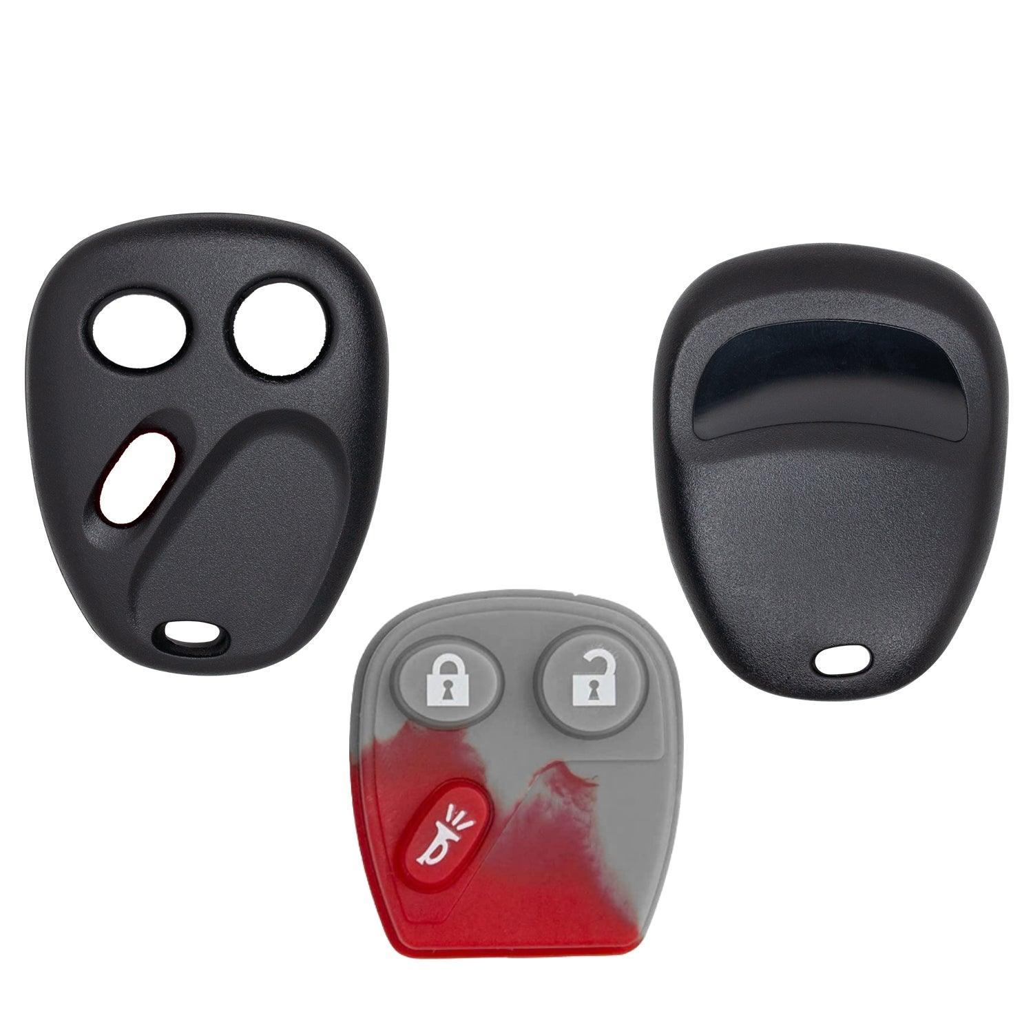 Remote Key Shell Case for Escalade Avalanche Equinox Silverado SSR Suburban Tahoe Sierra Yukon H1 H2 Torrent Vue 2003-2007 LHJ011 21997127 (4 Button)
