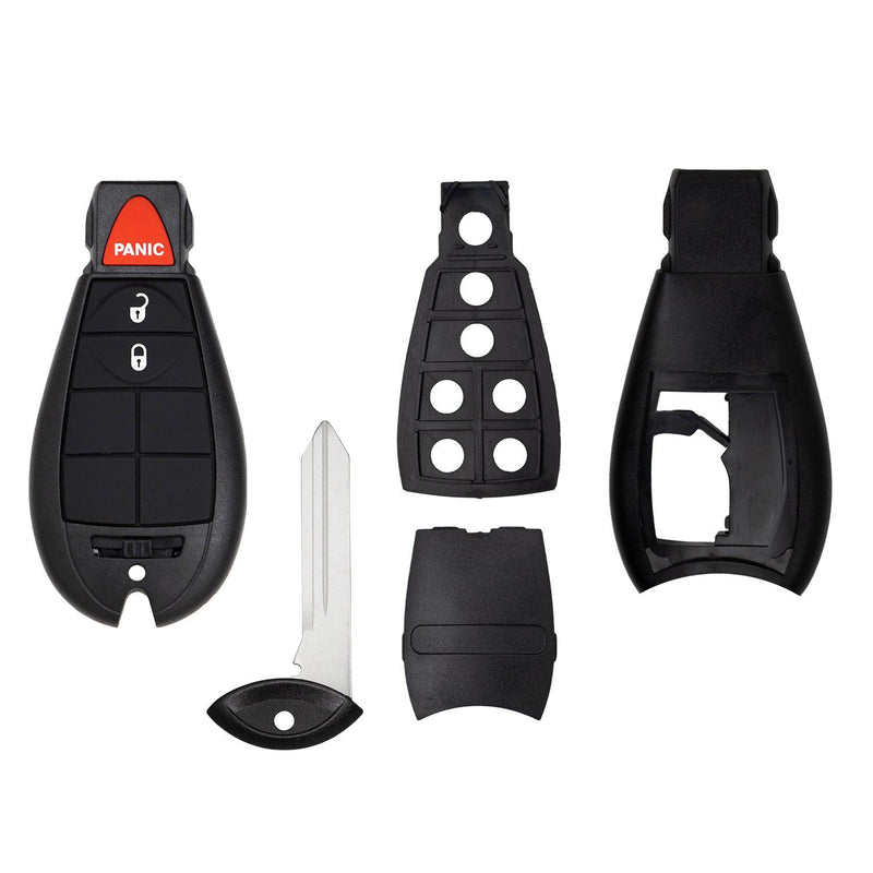 Remote Key Shell Case for Grand Caravan Journey Durango Ram Town and Country 2008-2010 M3N5WY783X (3 Button)