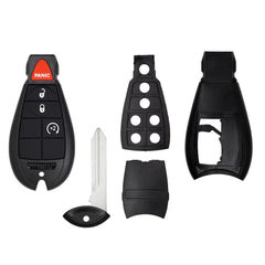 Remote Key Shell Case for Grand Caravan Journey Durango Ram Town and Country 2008-2010 M3N5WY783X (4 Button - RS)