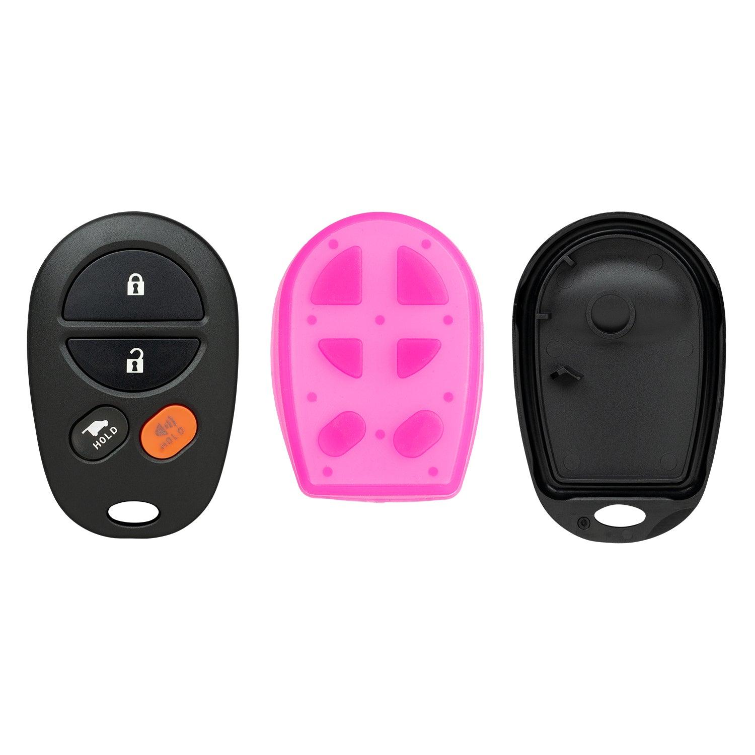 Remote Key Shell Case for Toyota Sienna 2004-2017 GQ43VT20T 89742-AE051 (4 Button)