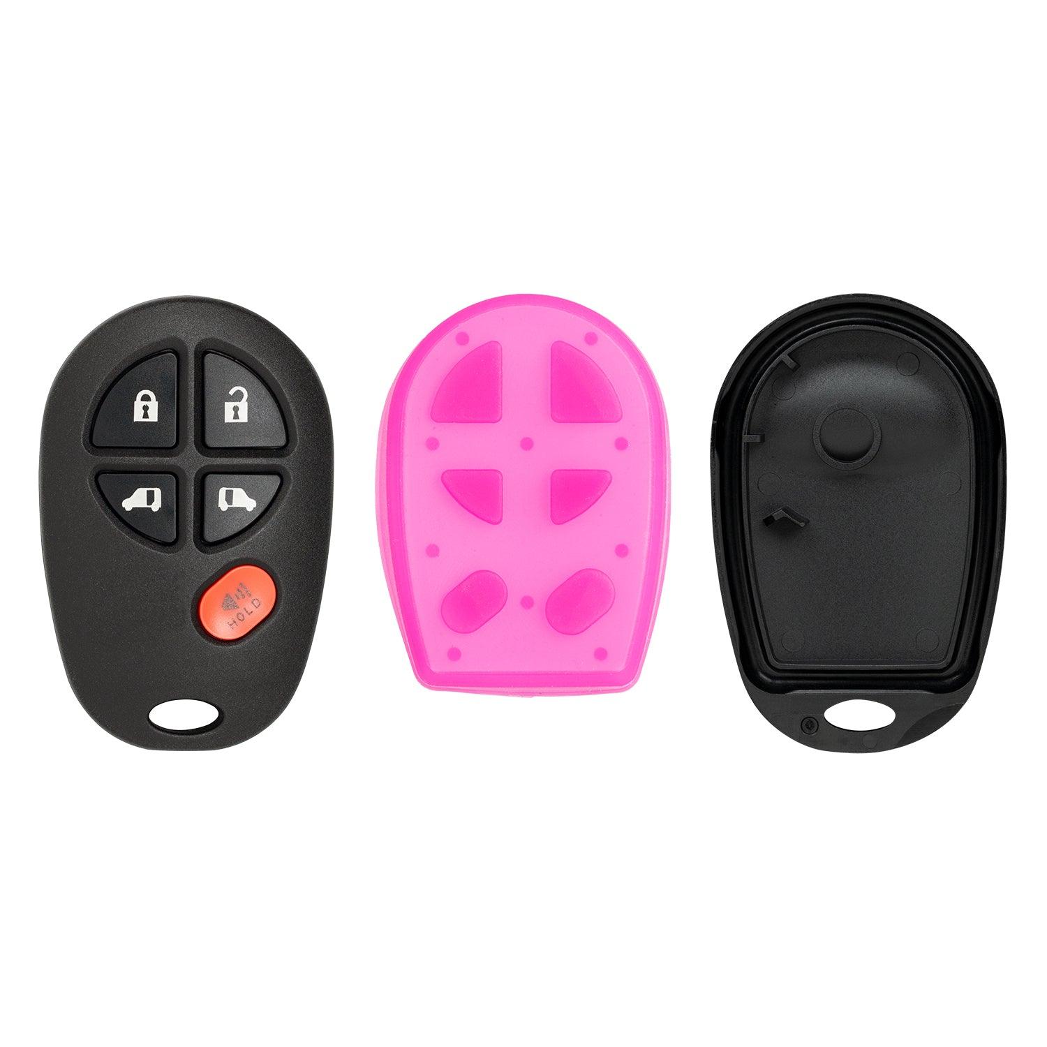 Remote Key Shell Case for Toyota Sienna 2004-2020 GQ43VT20T 89742AE051 (5 Button)