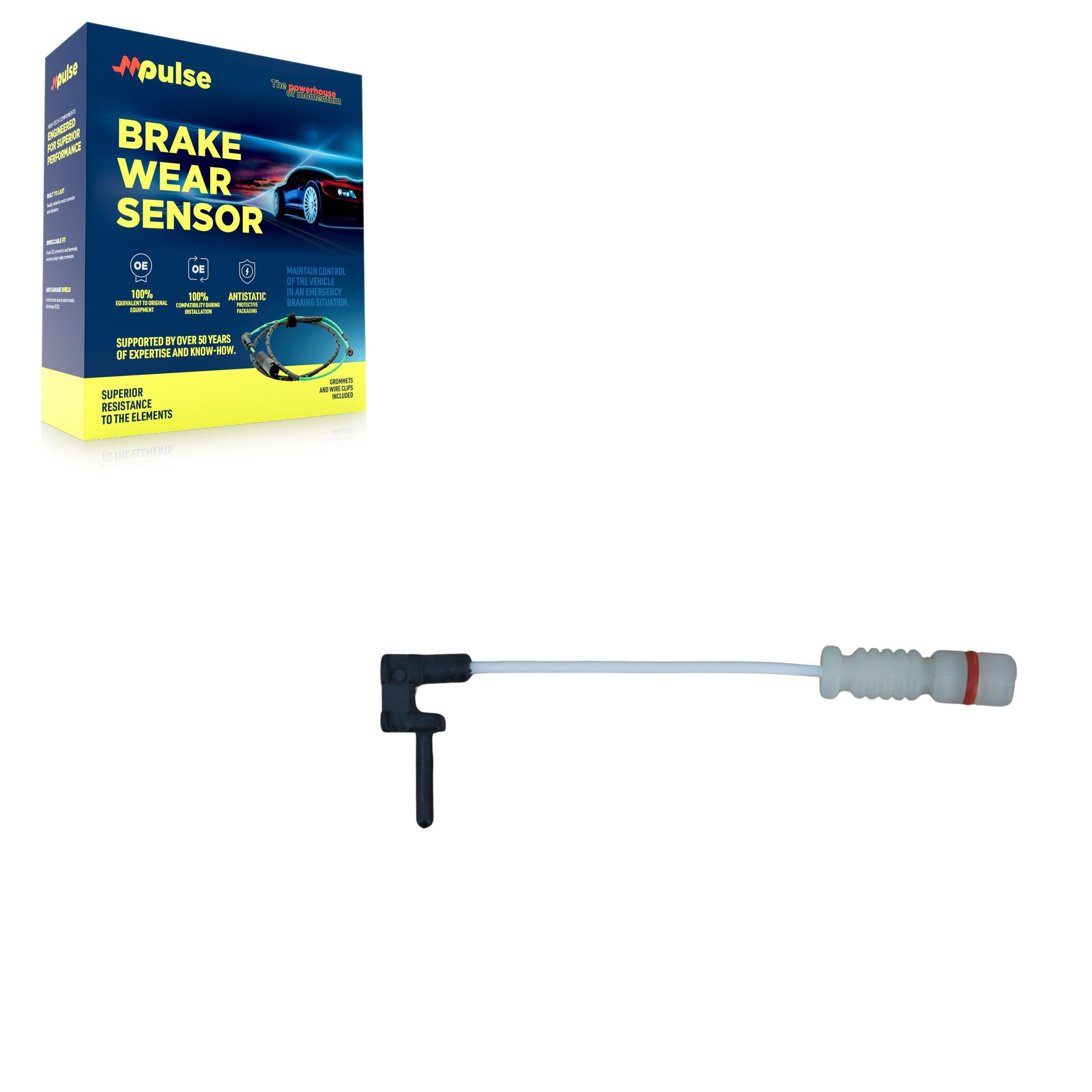 Mpulse SEN-2BWS0042 Disc Brake Pad Wear Sensor for 1988-2017 Mercedes-Benz E200, Chrysler Crossfire and More - Front