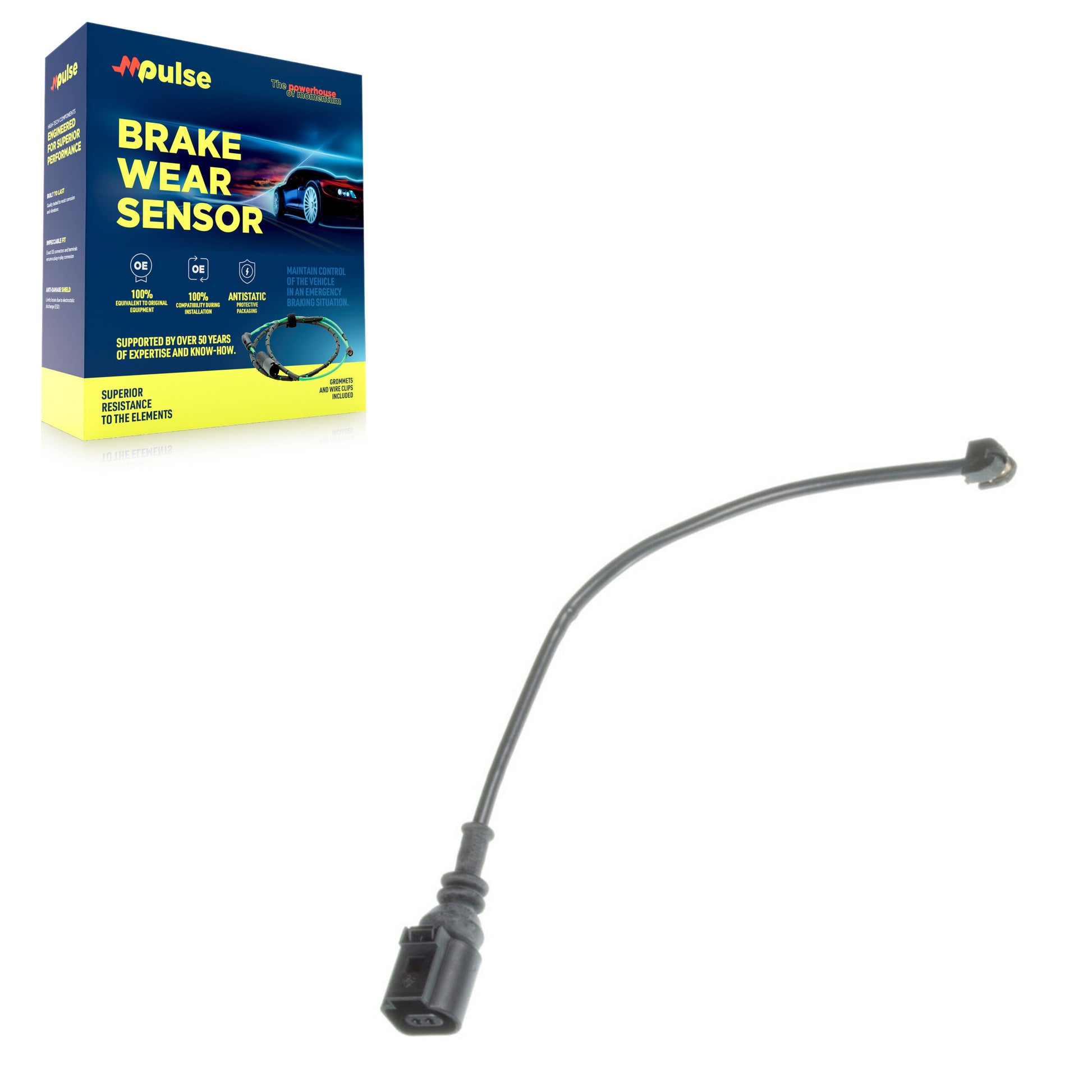 Mpulse SEN-2BWS0196 Disc Brake Pad Wear Sensor for 2004-2025 Porsche 718 Boxster, Porsche 718 Cayman and More - Front