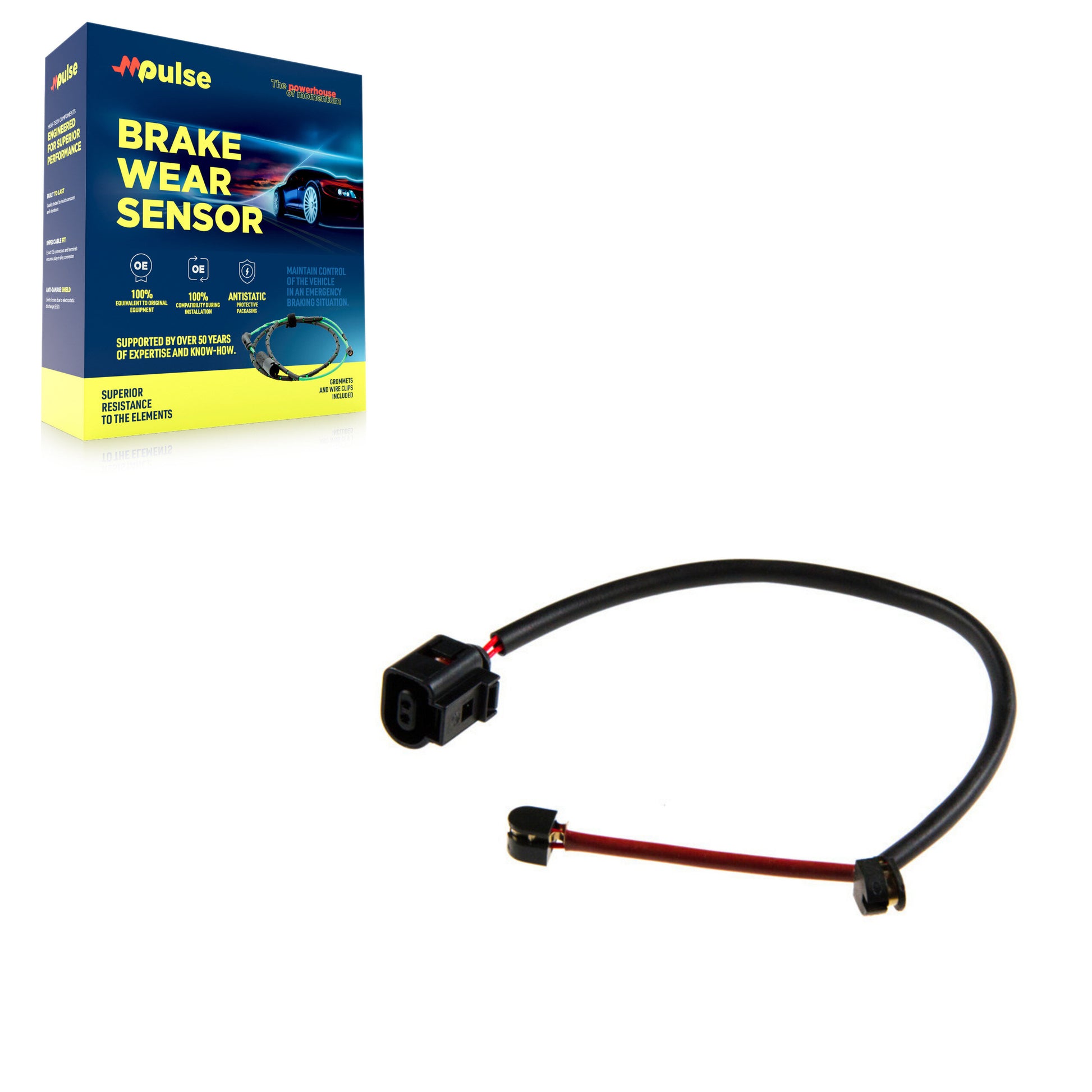 Mpulse SEN-2BWS0209 Disc Brake Pad Wear Sensor for 2010-2020 Porsche Taycan, Porsche Panamera - Front