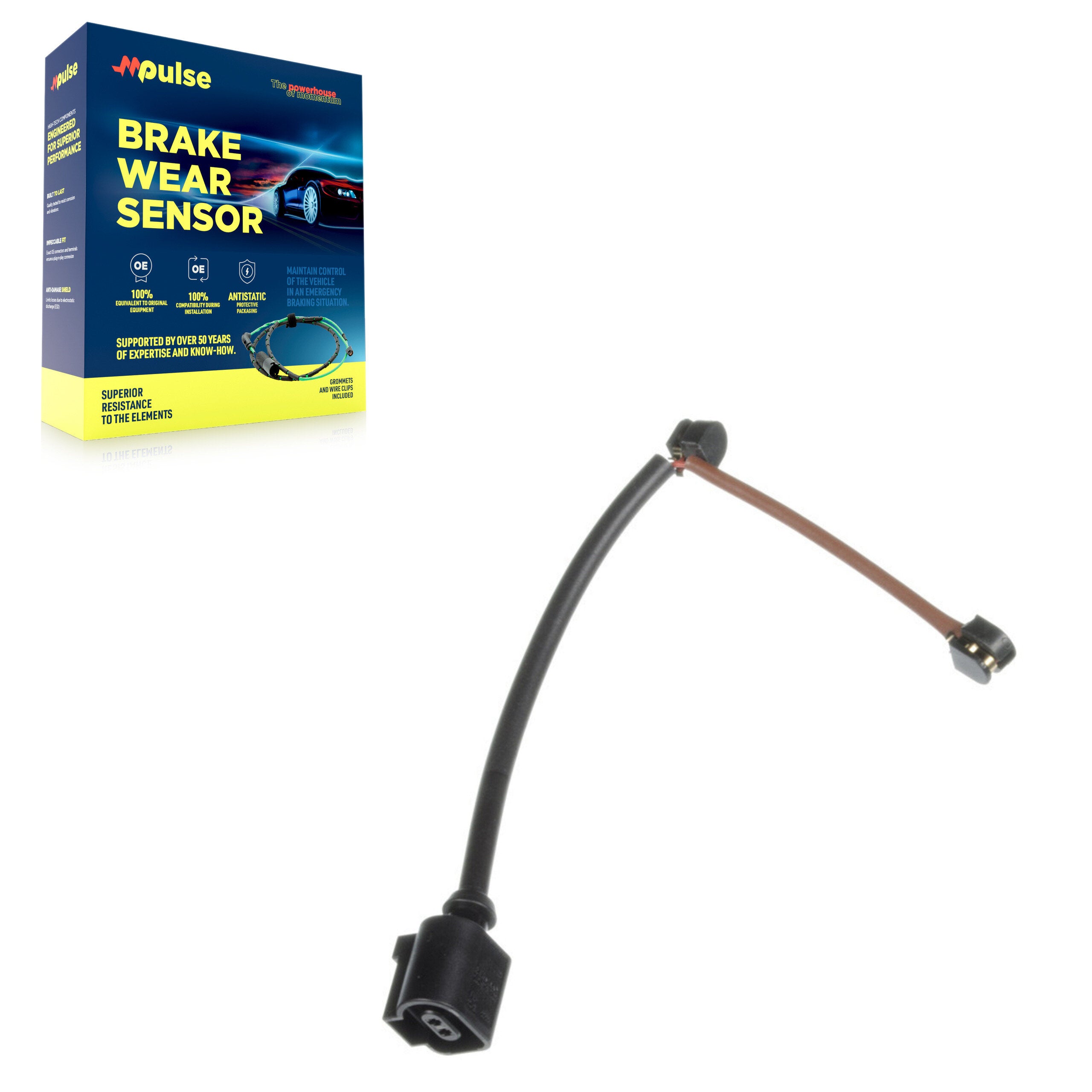 Mpulse SEN-2BWS0231 Disc Brake Pad Wear Sensor for 2012-2024 Porsche 718 Boxster, Audi R8 and More - Rear