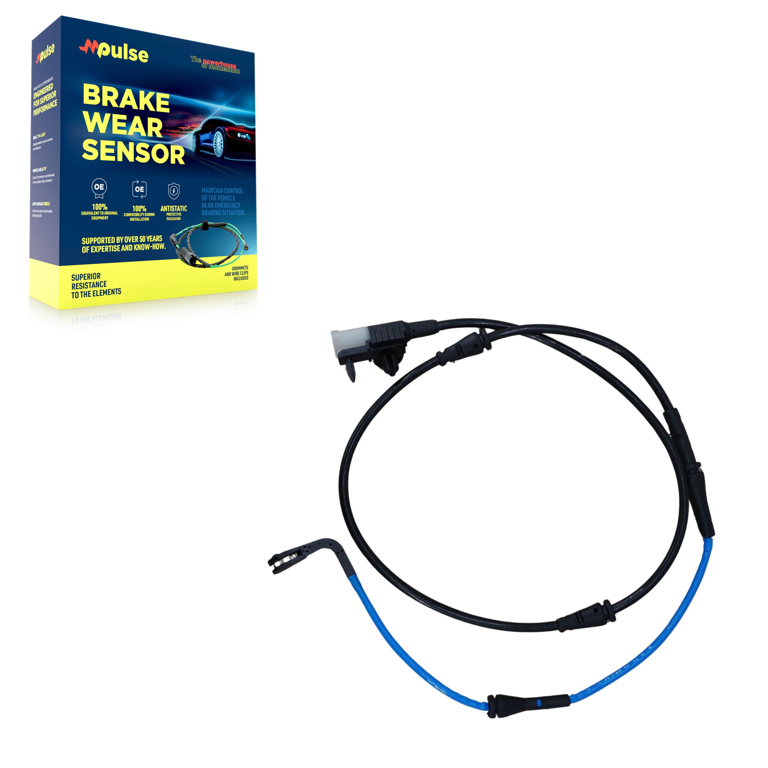 Mpulse SEN-2BWS0421 Disc Brake Pad Wear Sensor for 2016-2024 Jaguar XF, Jaguar XE - Front