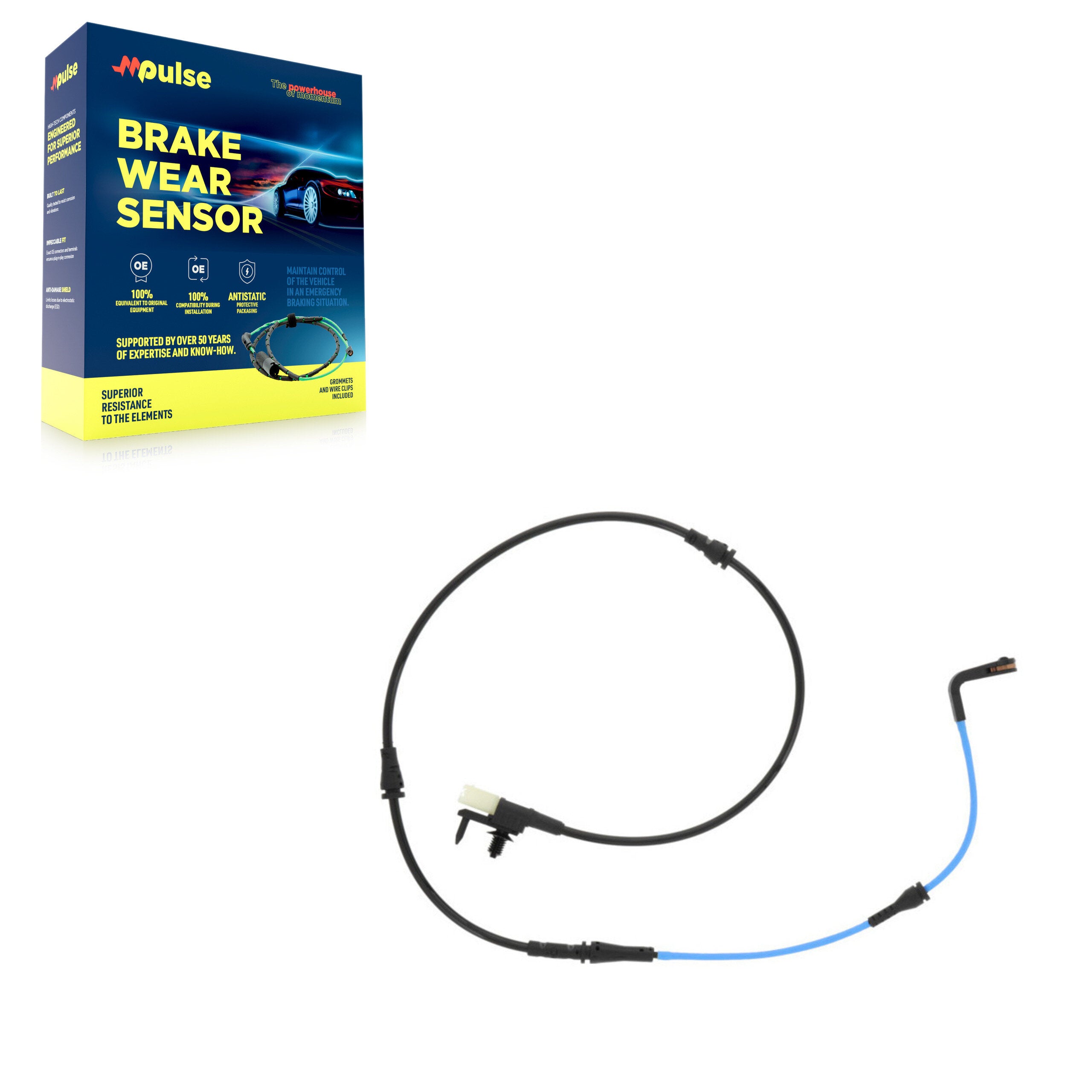Mpulse SEN-2BWS0487 Disc Brake Pad Wear Sensor for 2016-2024 Jaguar XF, Jaguar XE - Front