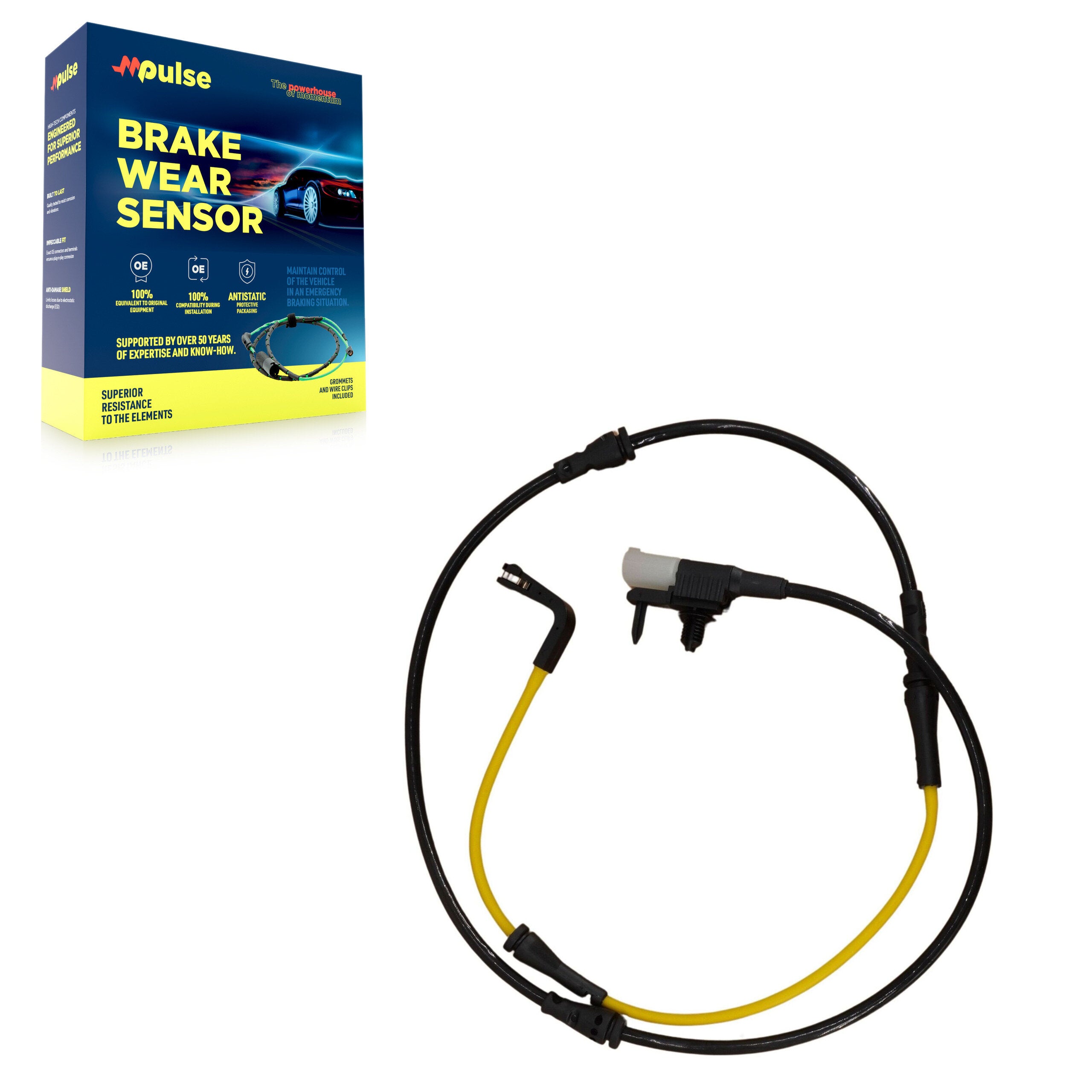 Mpulse SEN-2BWS0489 Disc Brake Pad Wear Sensor for 2017-2026 Jaguar F-Pace, Land Rover Range Rover Velar - Front