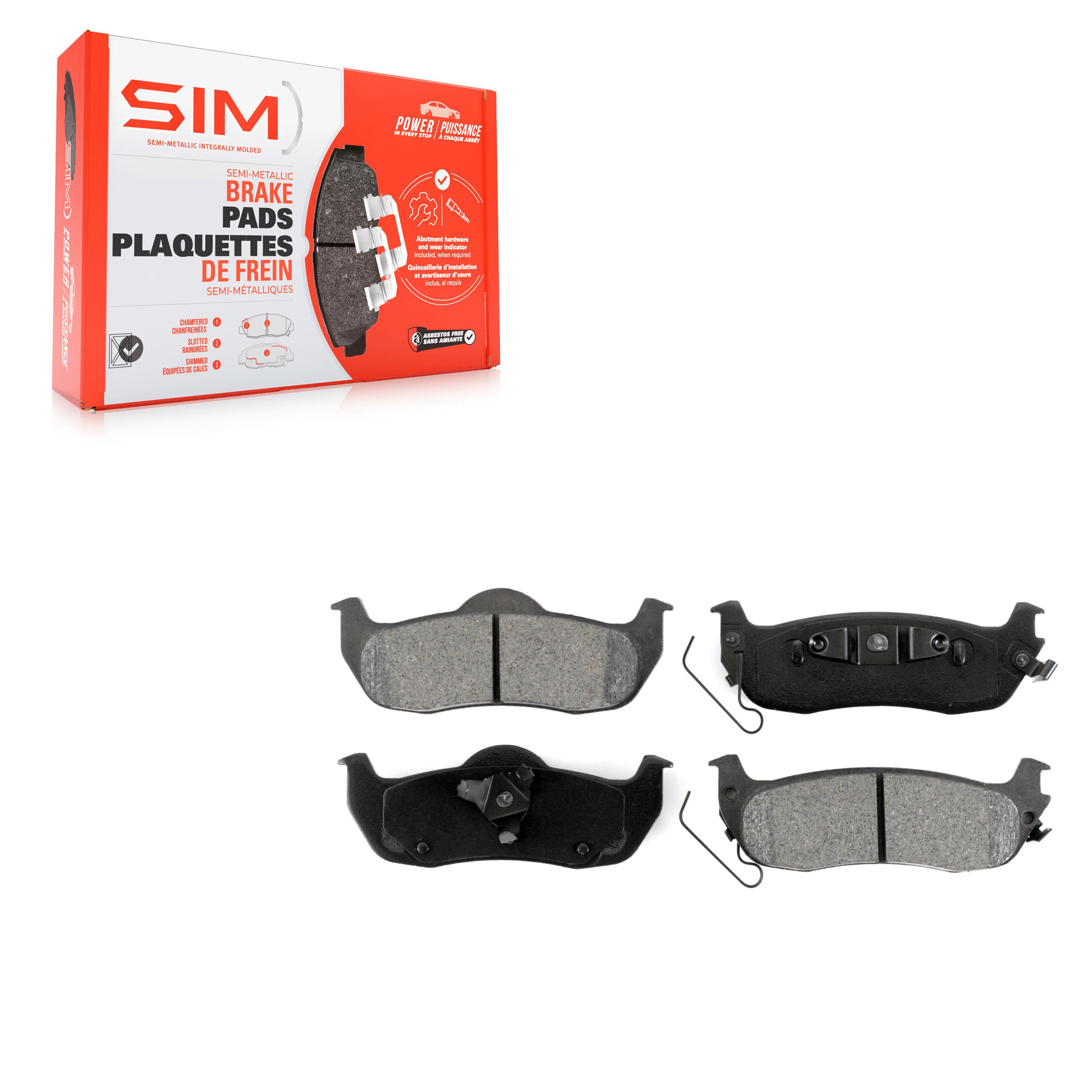 SIM SIM-1041 Disc Brake Pad for 2004-2015 Jeep Grand Cherokee product image