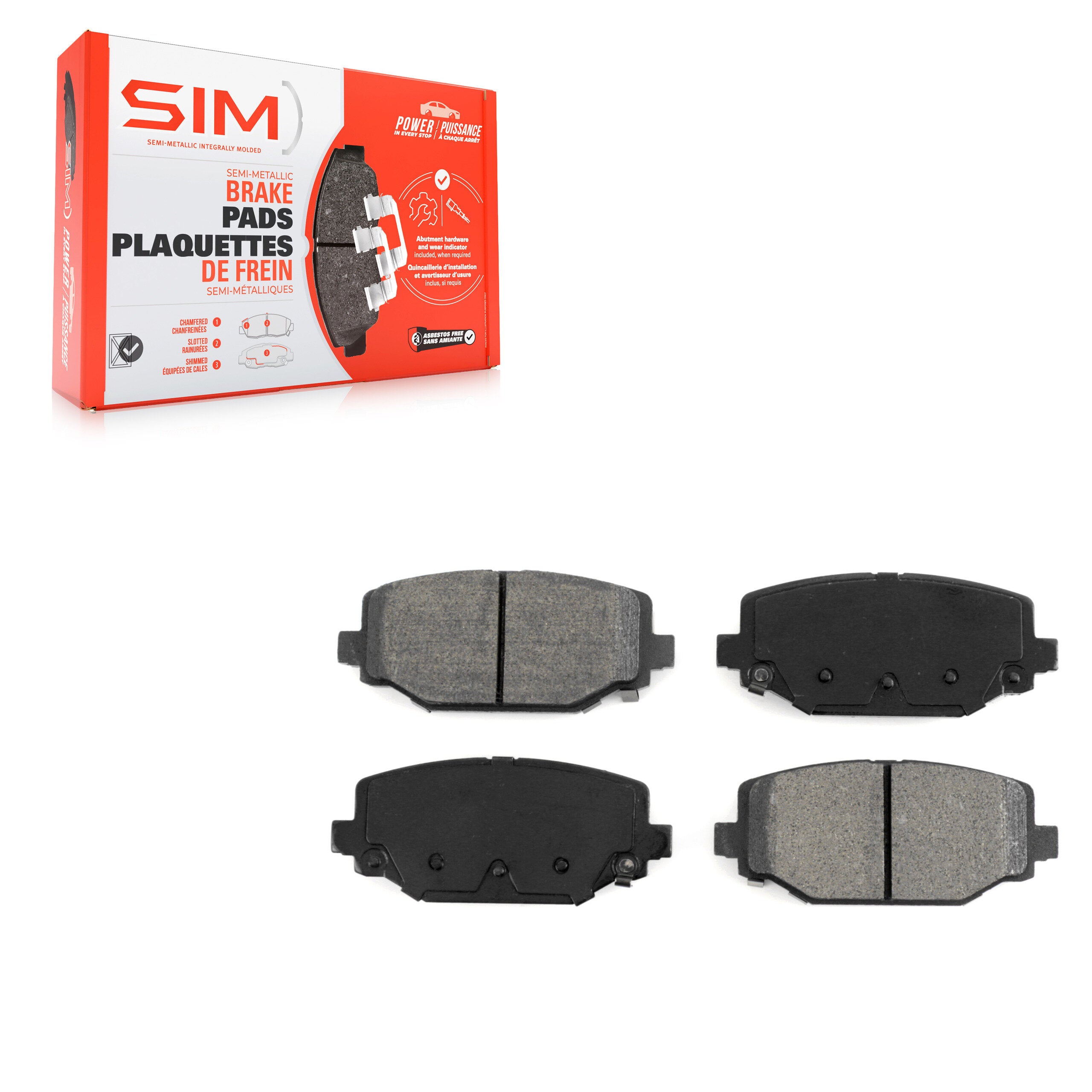 SIM SIM-1596 Disc Brake Pad for 2012-2020 Dodge Grand Caravan product image