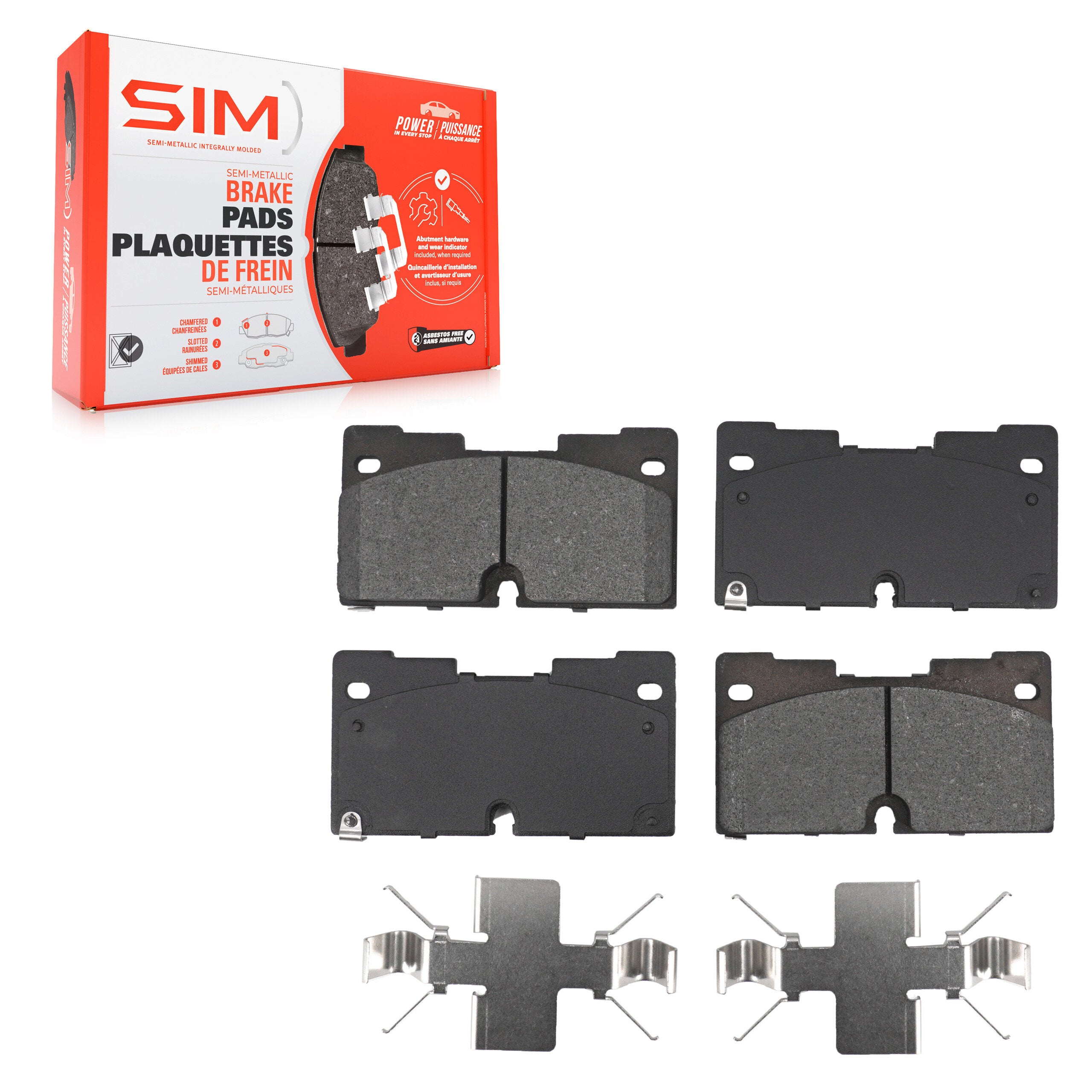 SIM SIM-2173 Disc Brake Pad for 2019-2024 Chevrolet Silverado 1500 LTD product image