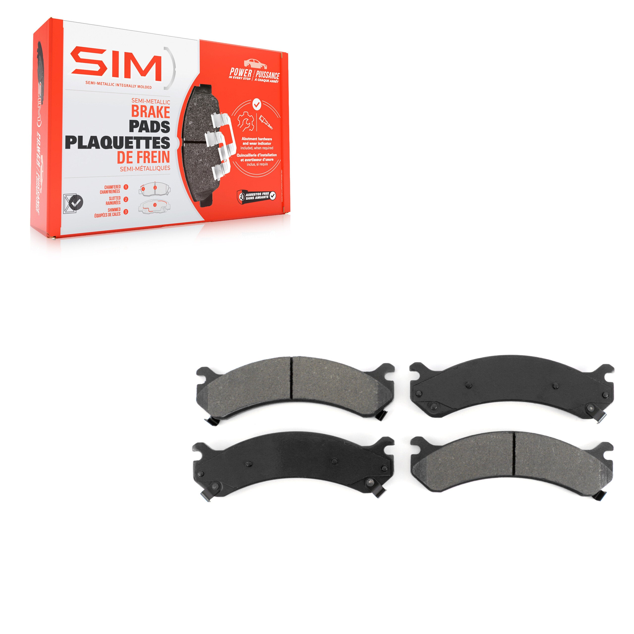 SIM SIM-784 Disc Brake Pad for 1999-2020 Chevrolet Express 4500 product image