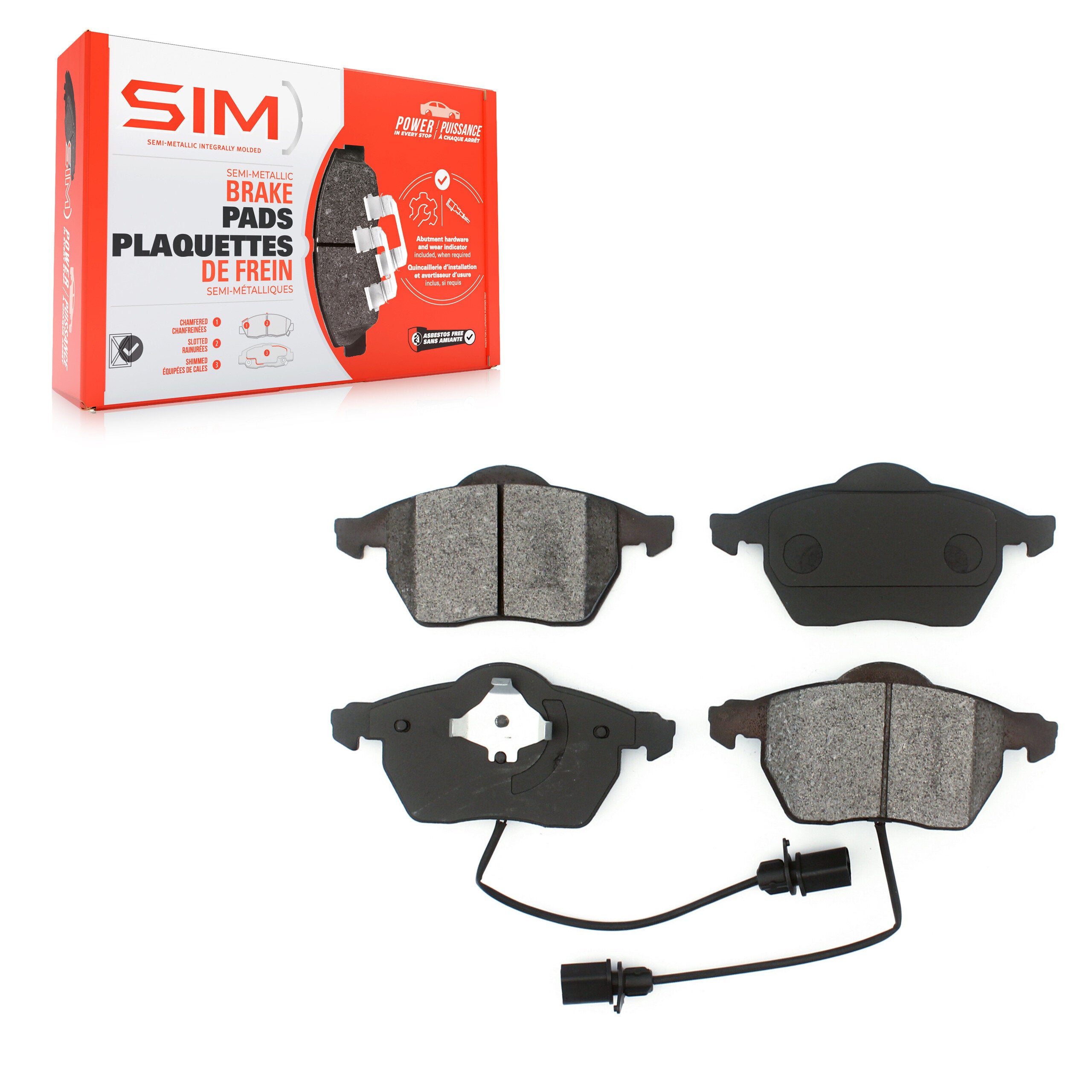 SIM SIM-840 Disc Brake Pad for 1999-2006 Audi A4 product image