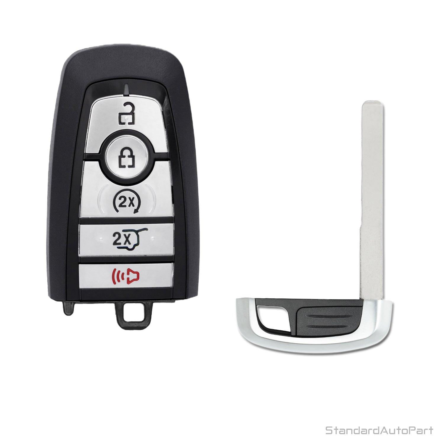 5 Button Proximity Smart Key 902 Mhz 2-Way Gen 5 PEPS for Explorer Expedition Escape Corsair Aviator Navigator Nautilus (Shell Case)