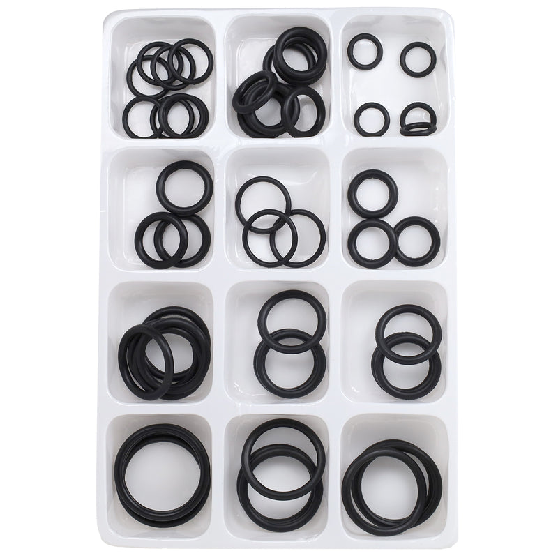 Silicone Black O-Ring Sealing Set for Automotive & General Plumbling and Faucet Repair (50Pcs)