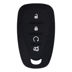 Silicone Key Cover for Chevrolet Cruze Volt Traverse Trailblazer Blazer 2017-2021 HYQ4EA 13529662 (4 Button - Black)
