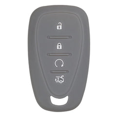 Silicone Key Cover for Chevrolet Cruze Volt Traverse Trailblazer Blazer 2017-2021 HYQ4EA 13529662 (4 Button - Grey)